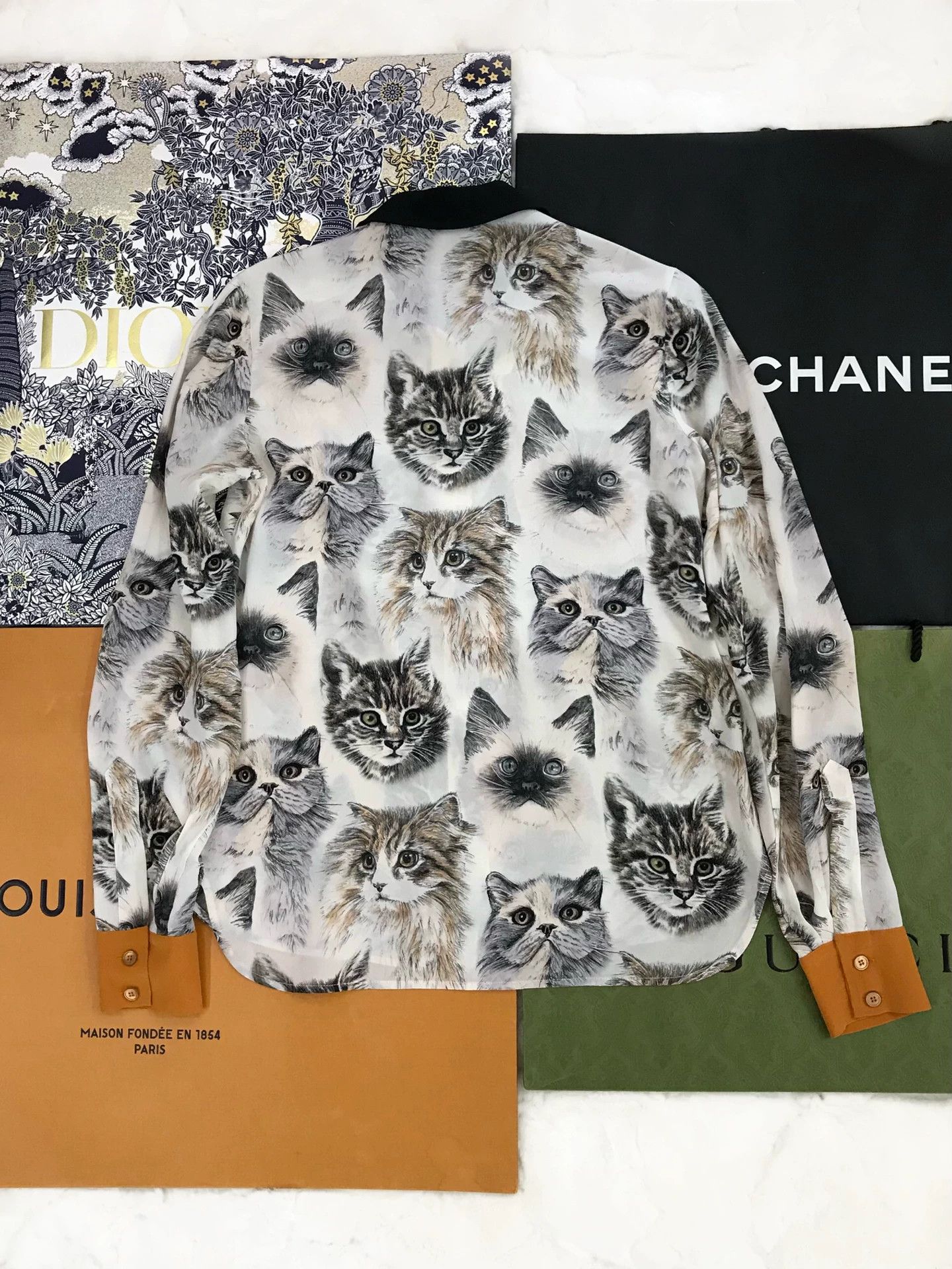 Stella McCartney Stella McCartney Silk Printed Shirt Size S / US 4 / IT 40 - 2 Thumbnail