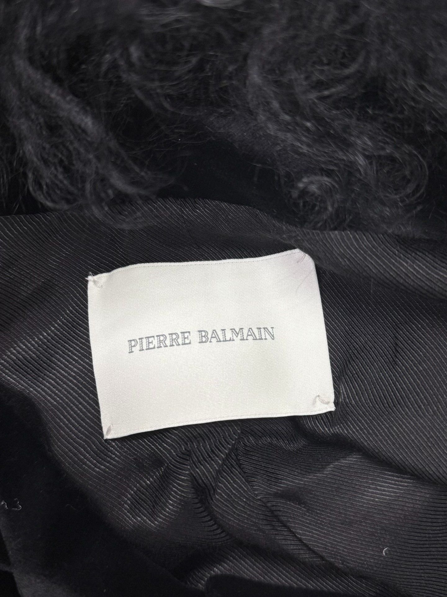 Pierre Balmain Pierre Balmain Black Velvet Fur Collar Coat Size XXS / US 00 / IT 34 - 3 Thumbnail