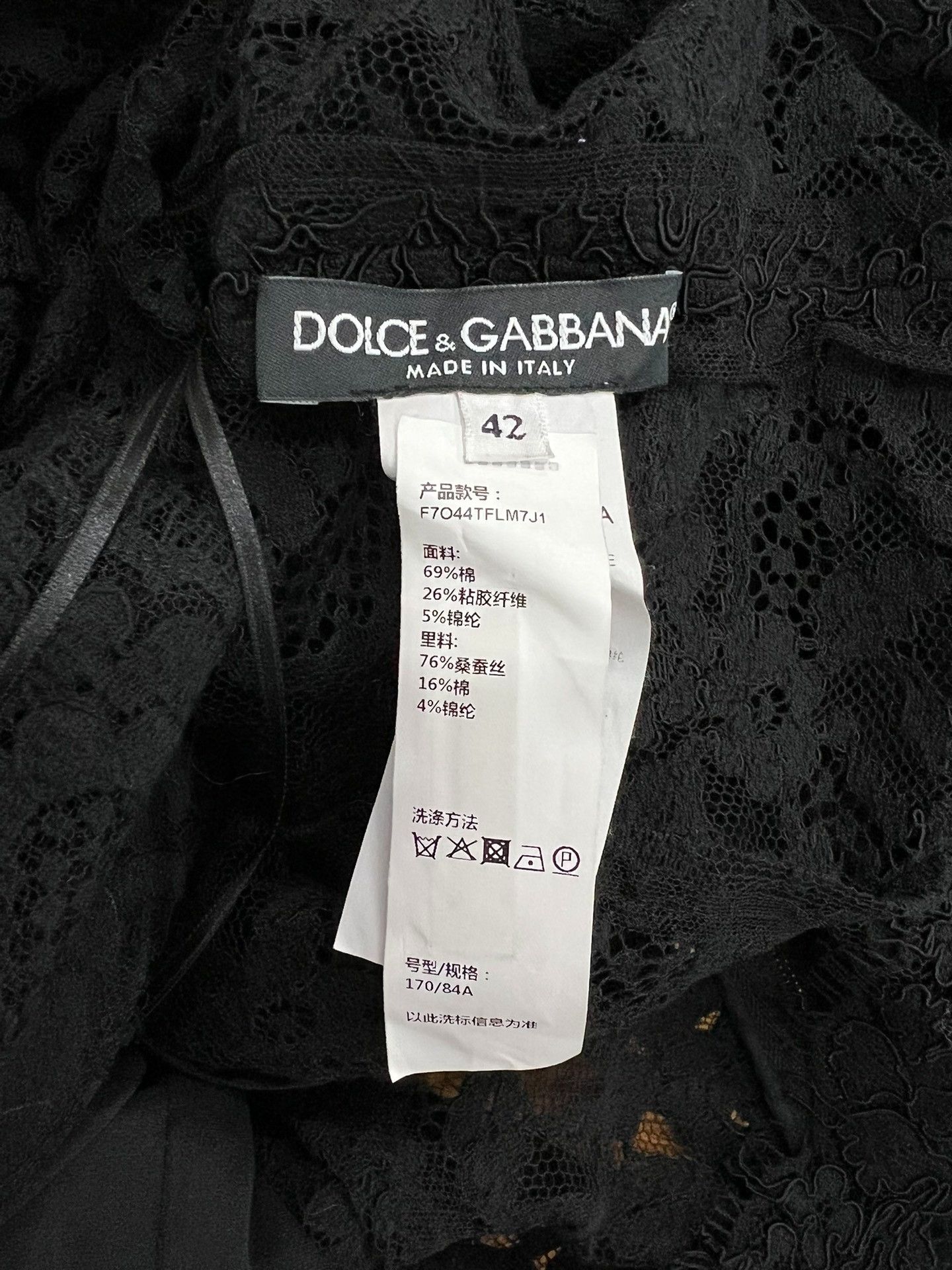 Dolce & Gabbana Dolce Gabbana Black Lace Top Size M / US 6-8 / IT 42-44 - 4 Thumbnail