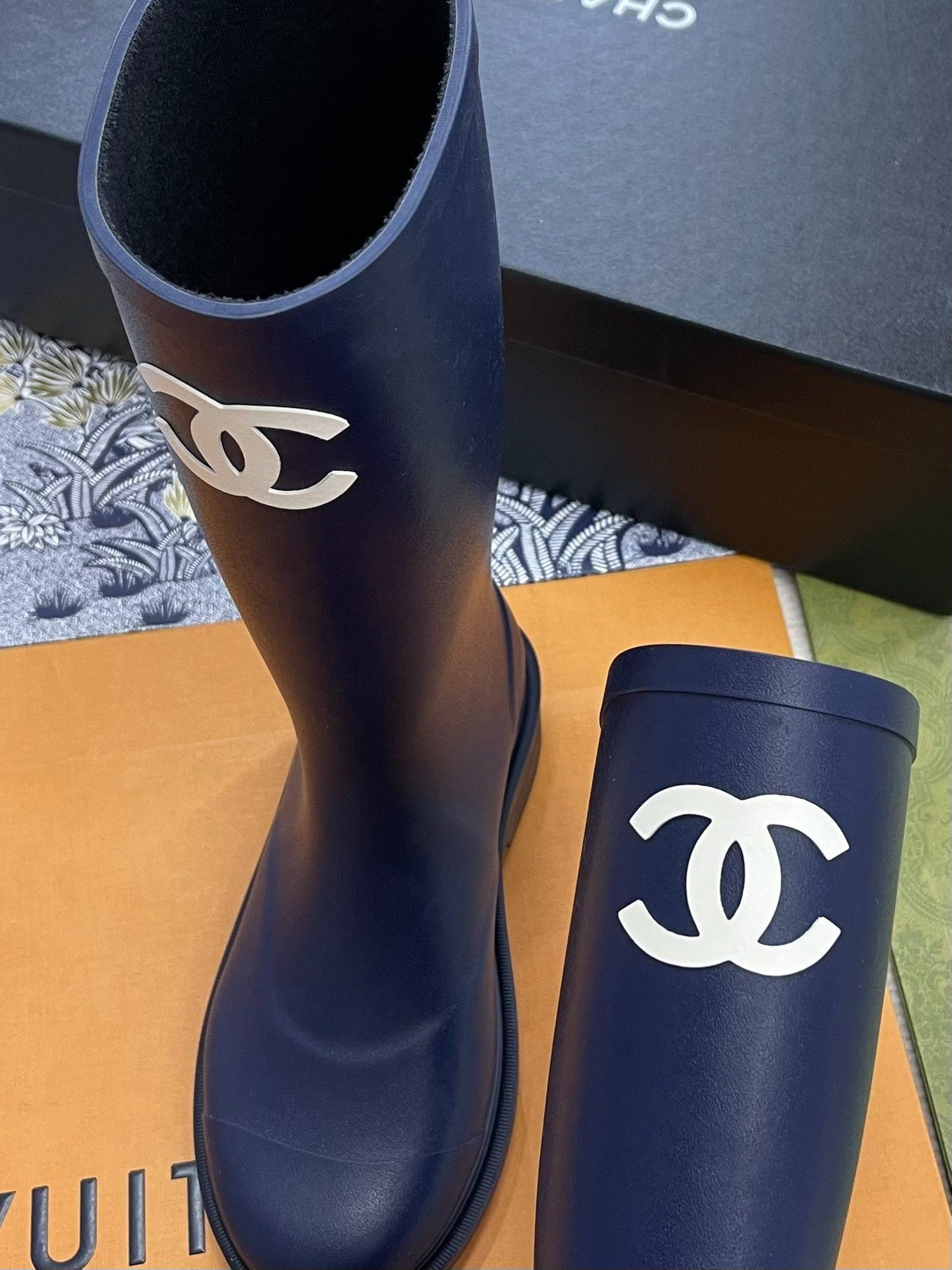 Chanel Chanel Double C Rain Boots Size US 5 / IT 35 - 3 Thumbnail