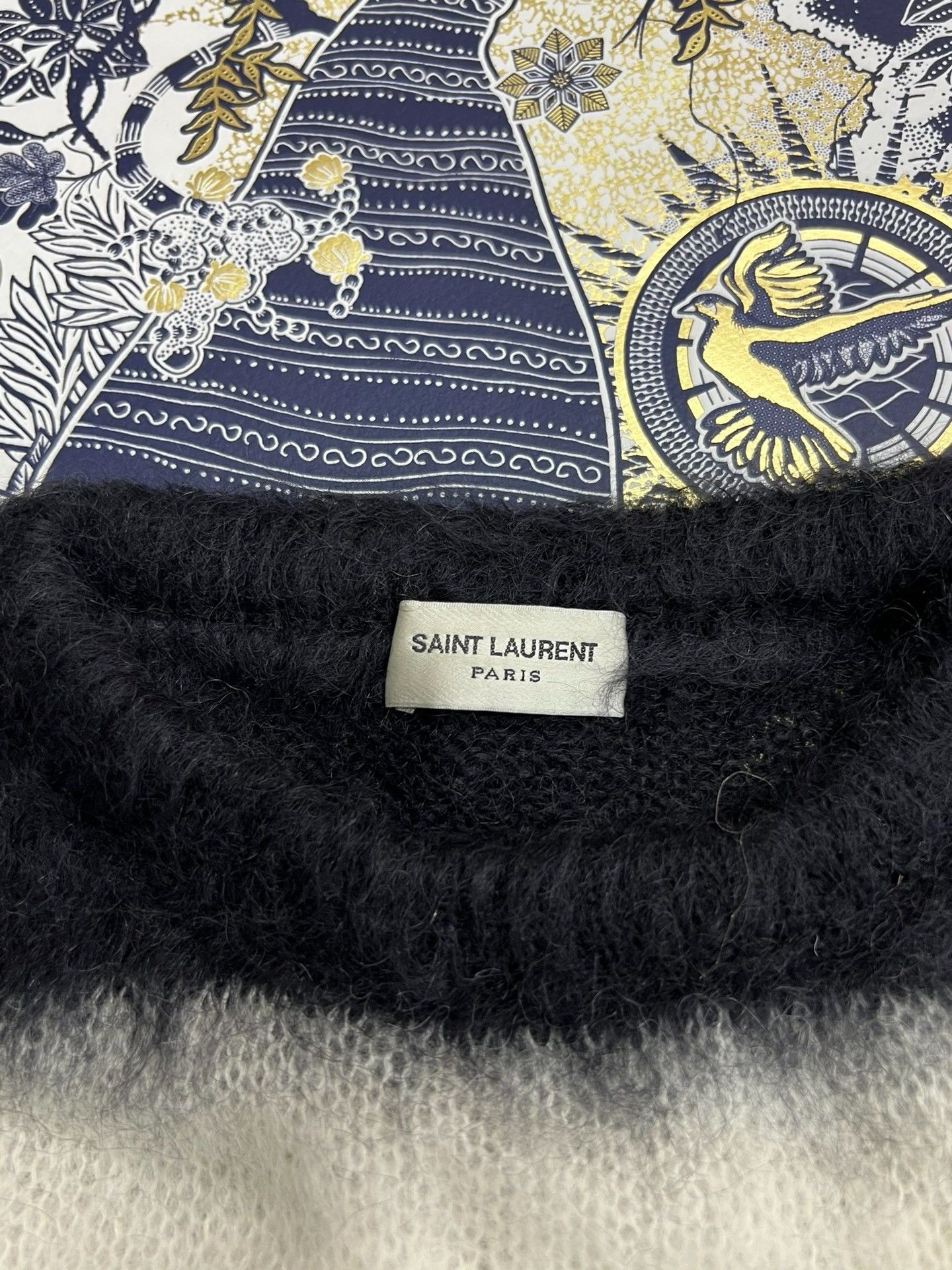Saint Laurent Paris Saint Laurent Black White Mohair Sweater Size US M / EU 48-50 / 2 - 4 Thumbnail
