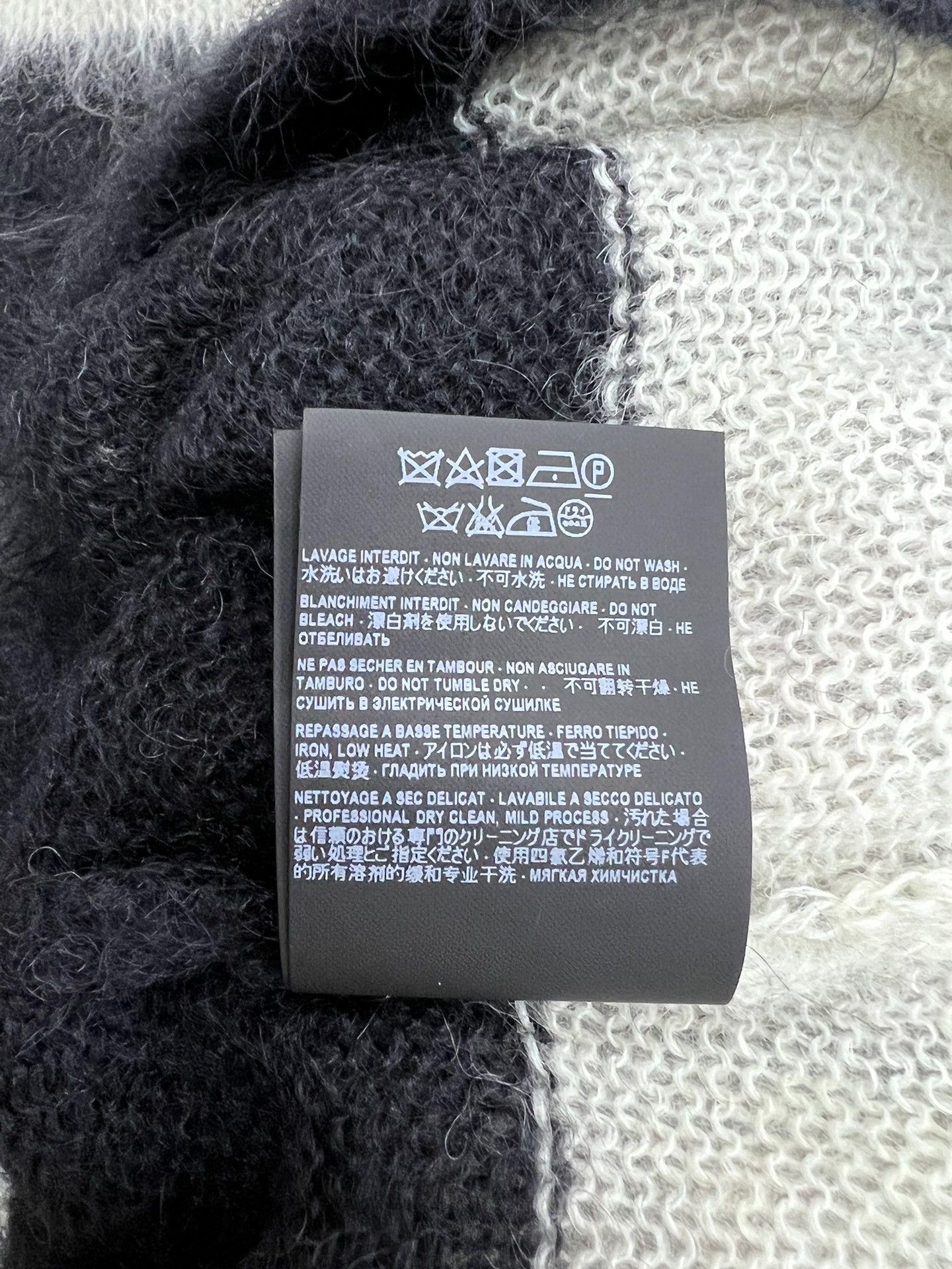 Saint Laurent Paris Saint Laurent Black White Mohair Sweater Size US M / EU 48-50 / 2 - 7 Thumbnail