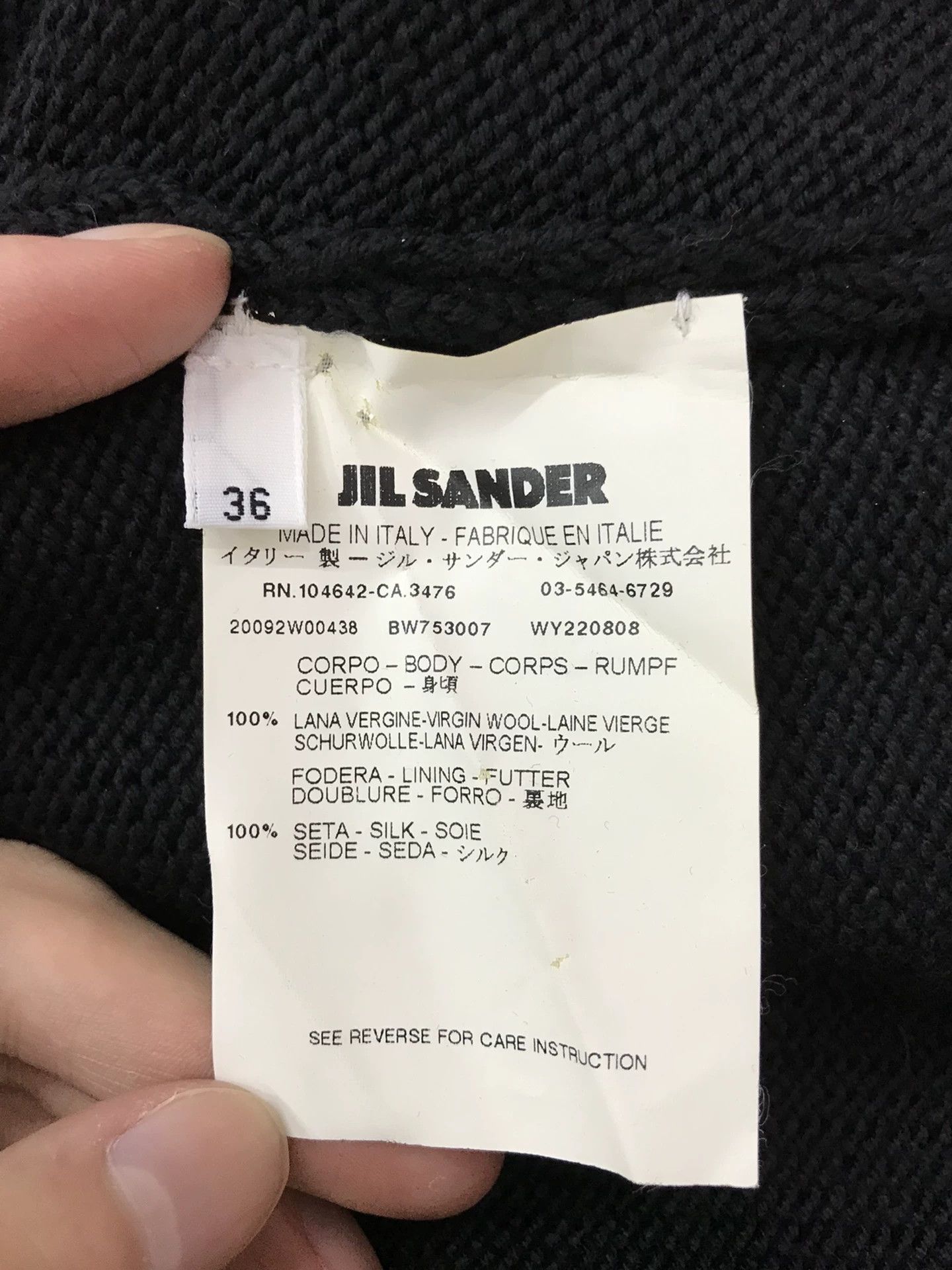 Jil Sander Jil Sander Black Wool Knit Cardigan Size XS / US 0-2 / IT 36-38 - 5 Thumbnail