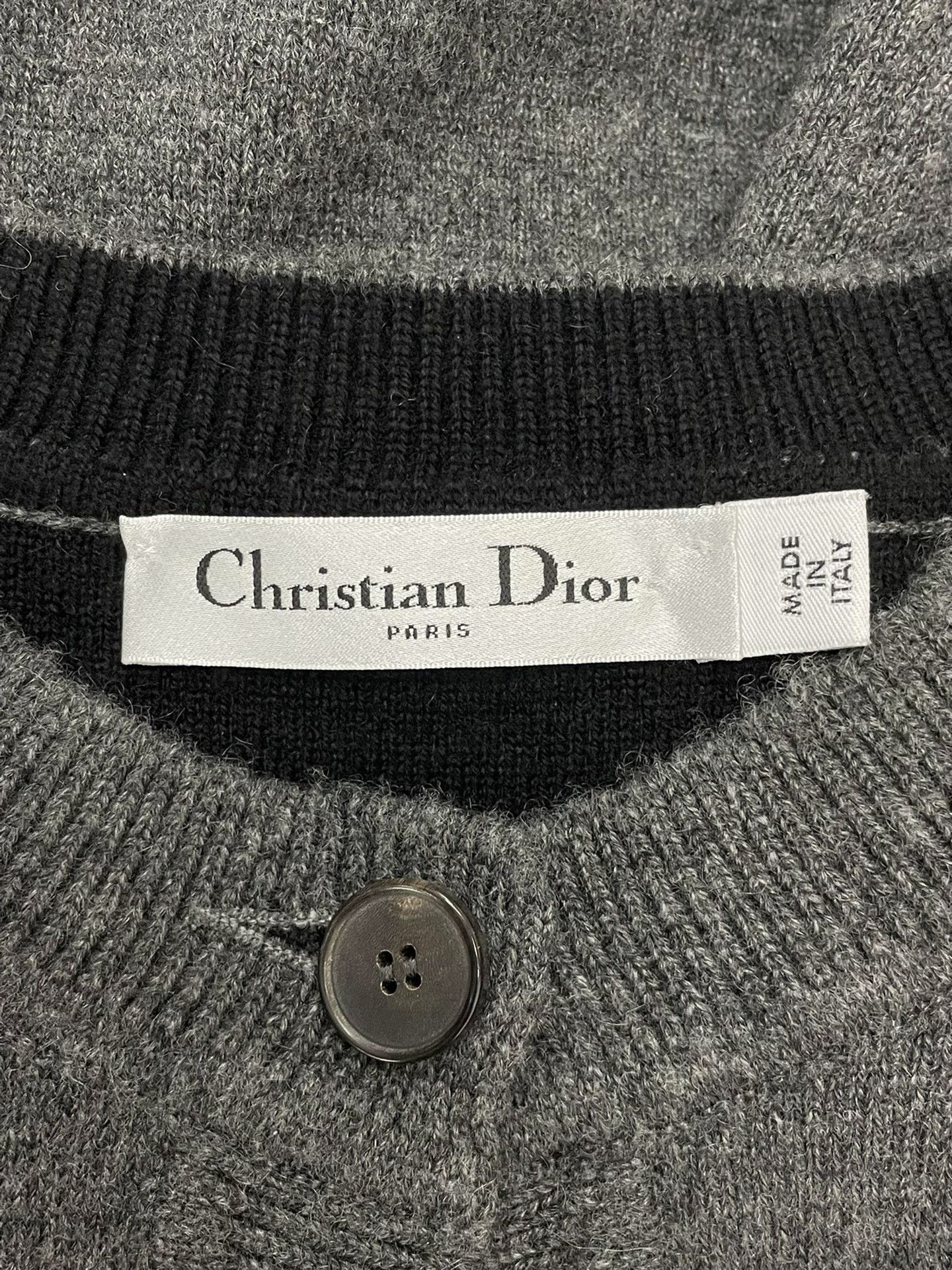 Dior Dior 8-Character Gray Cashmere Cardigan Size XS / US 0-2 / IT 36-38 - 3 Thumbnail