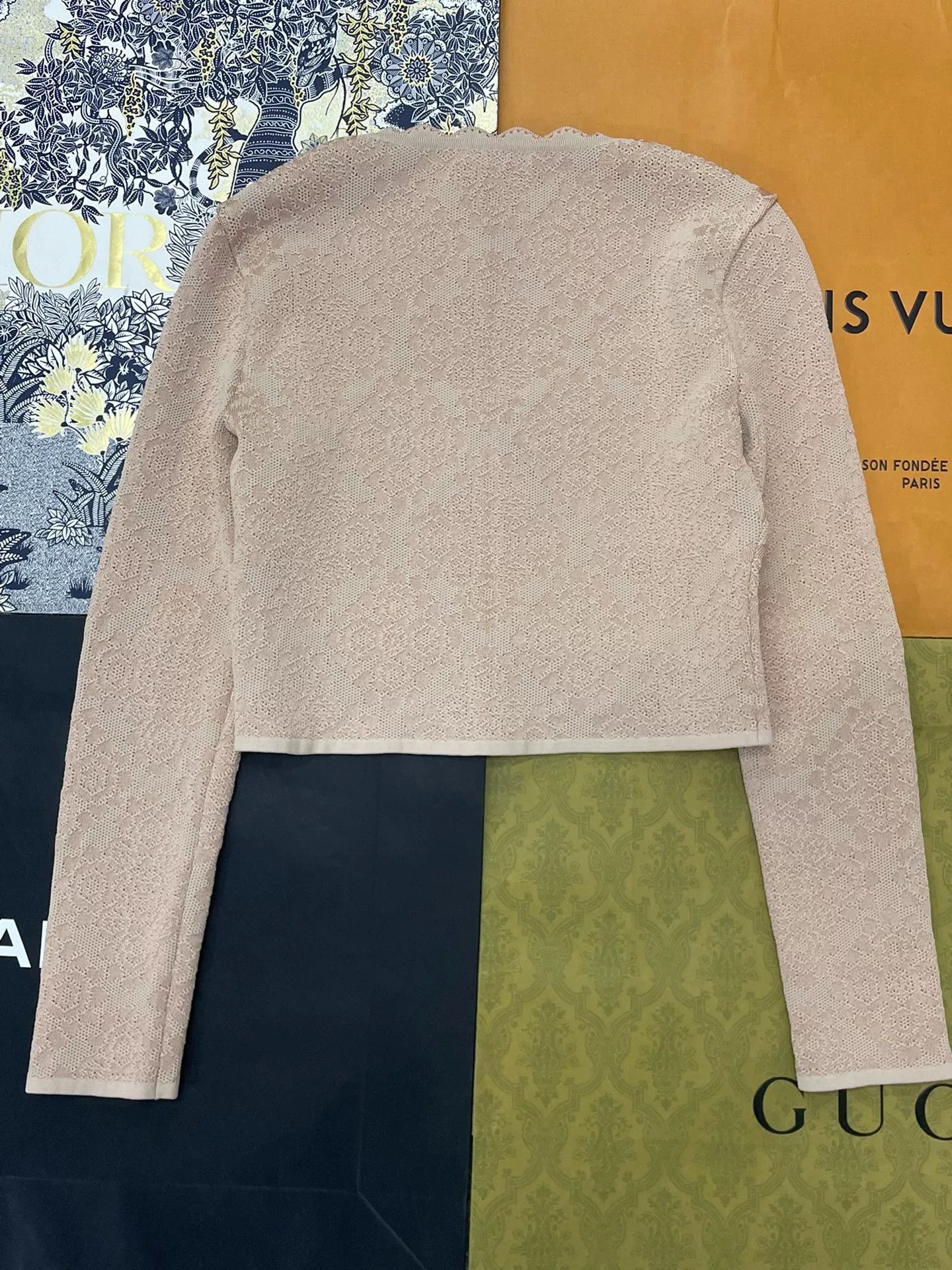 Alaia Alaia Pink Embroidered Knit Cardigan Size S / US 4 / IT 40 - 3 Thumbnail