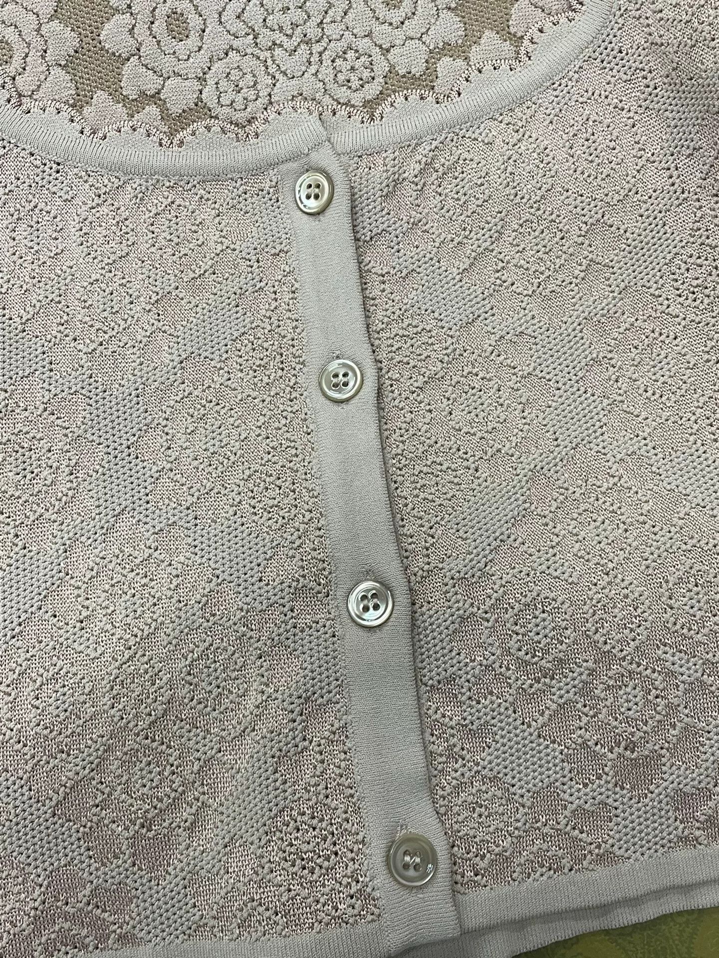 Alaia Alaia Pink Embroidered Knit Cardigan Size S / US 4 / IT 40 - 2 Thumbnail