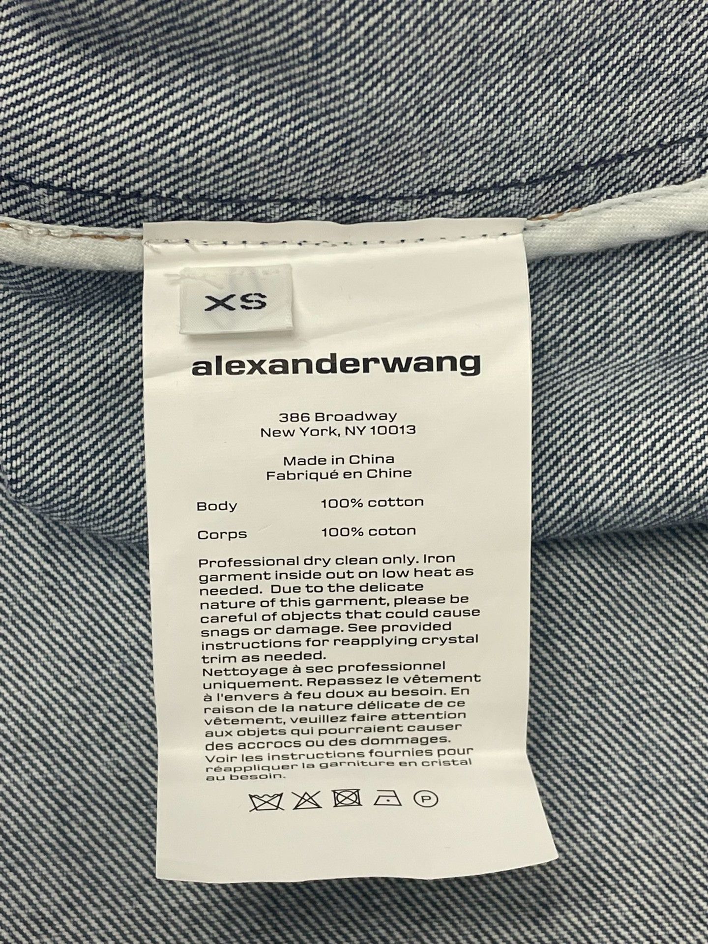 Alexander Wang Alexander Wang Blue Rhinestone Logo Shirt Jacket Size US XS / EU 42 / 0 - 5 Thumbnail