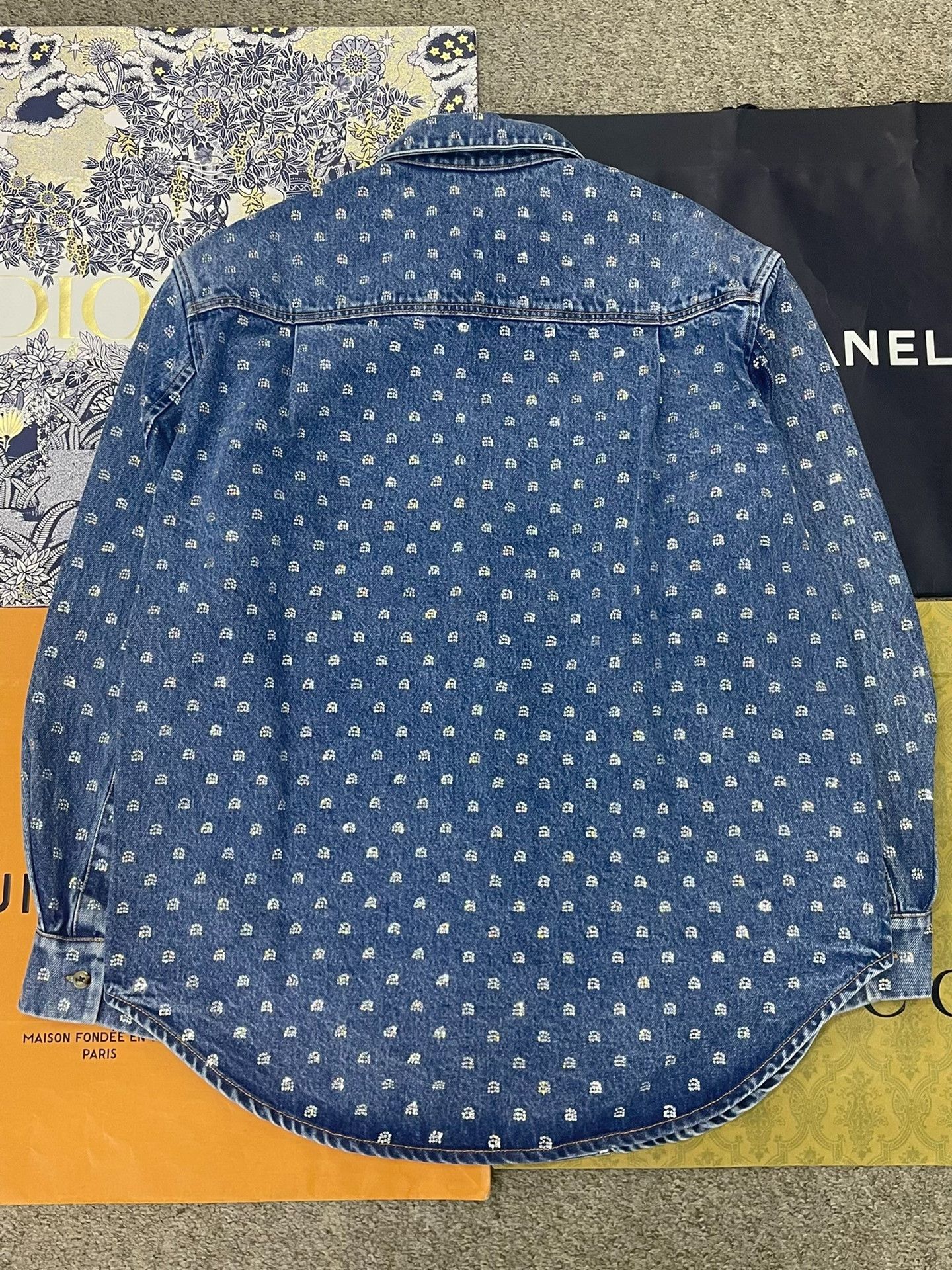 Alexander Wang Alexander Wang Blue Rhinestone Logo Shirt Jacket Size US XS / EU 42 / 0 - 3 Thumbnail