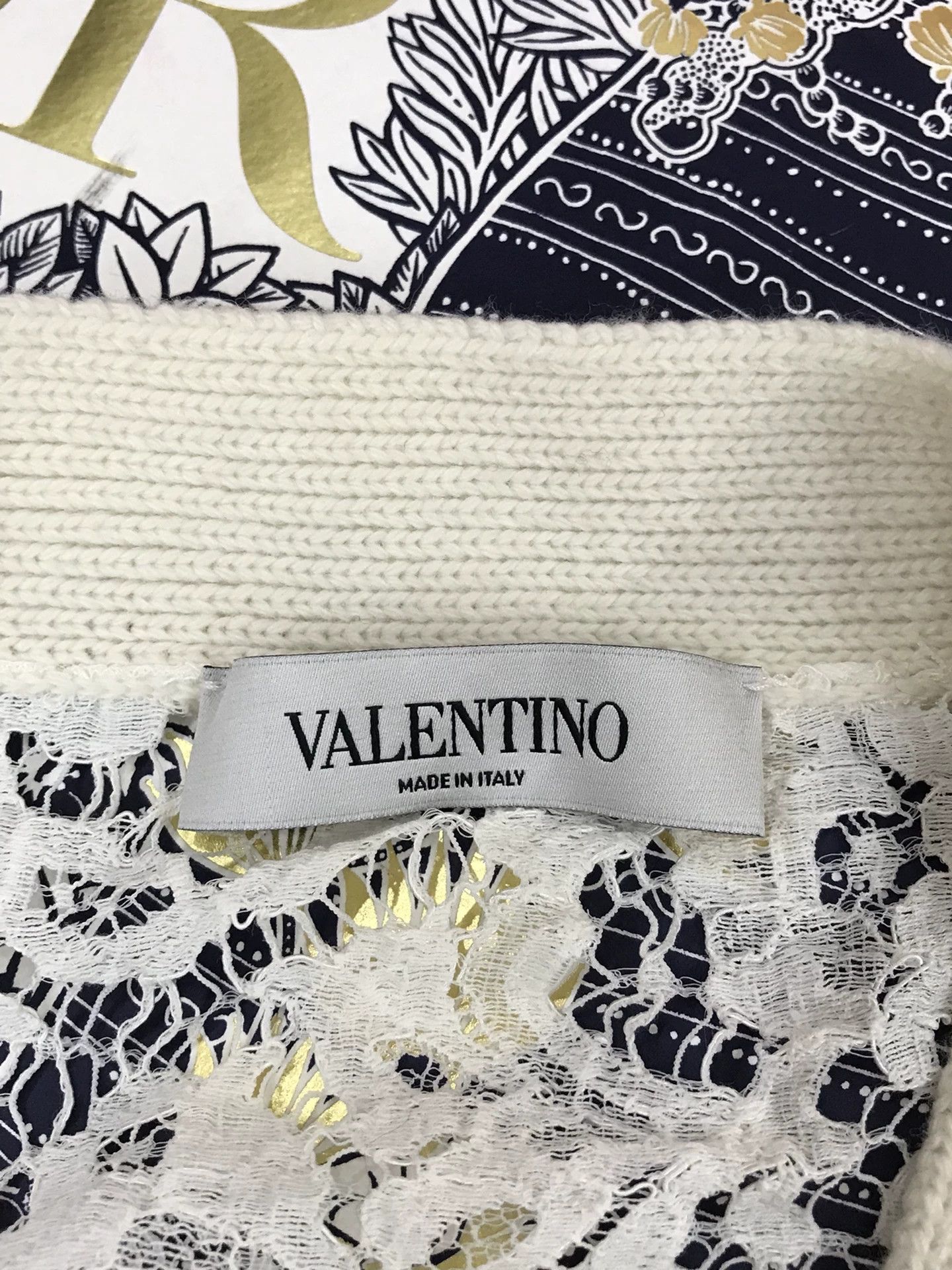 Valentino Valentino Lace Wool Cardigan Size L / US 10 / IT 46 - 4 Thumbnail