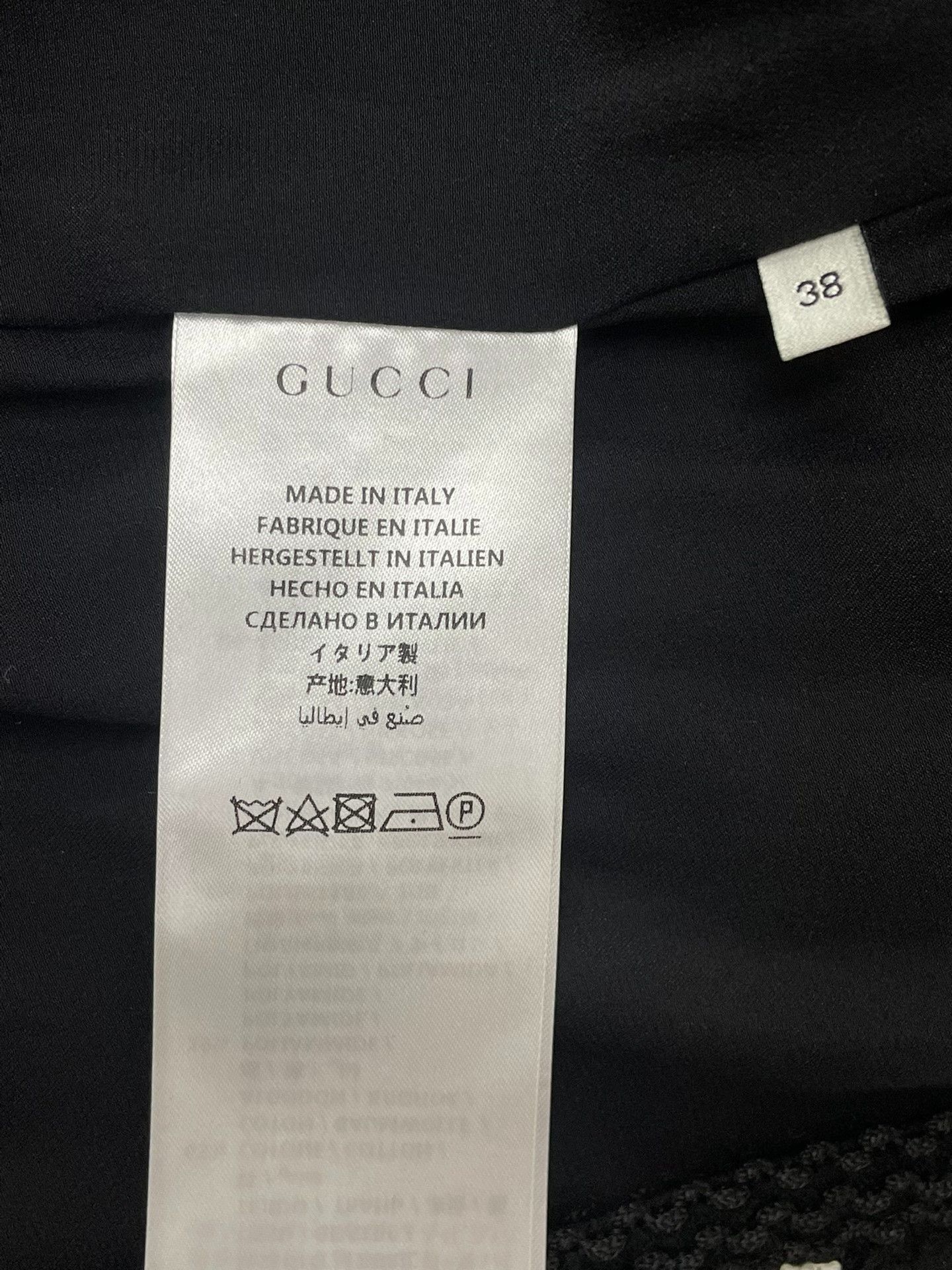 Gucci Gucci Black White Tweed Logo Coat Size S / US 4 / IT 40 - 5 Thumbnail