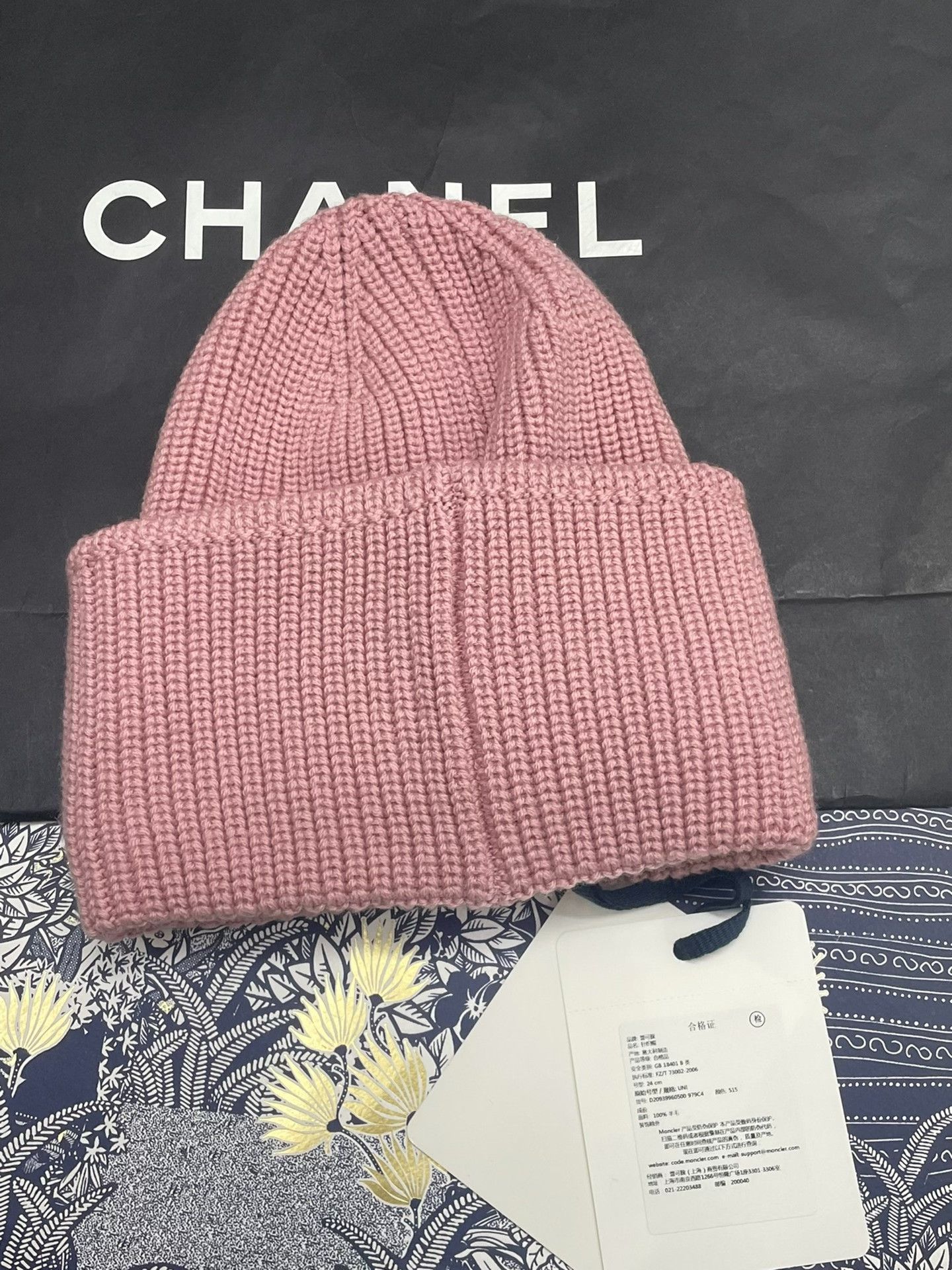 Moncler Moncler Pink Knit Beanie Size ONE SIZE - 4 Thumbnail