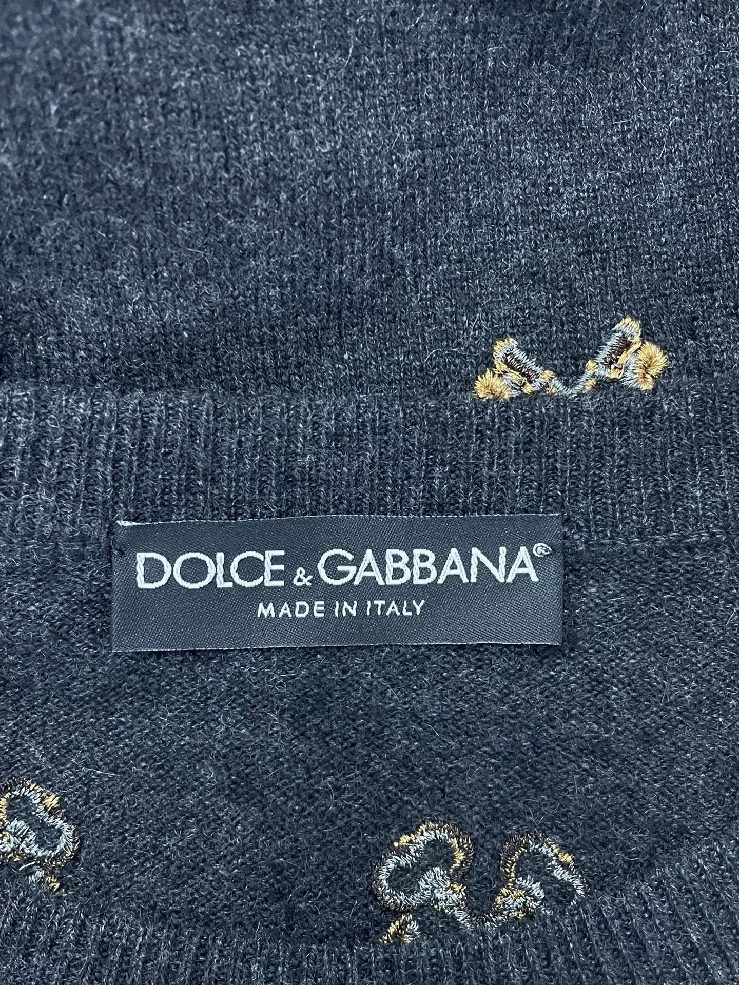 Dolce & Gabbana Dolce&Gabbana Gray Gold Key Embroidery Sweater Size US XS / EU 42 / 0 - 4 Thumbnail
