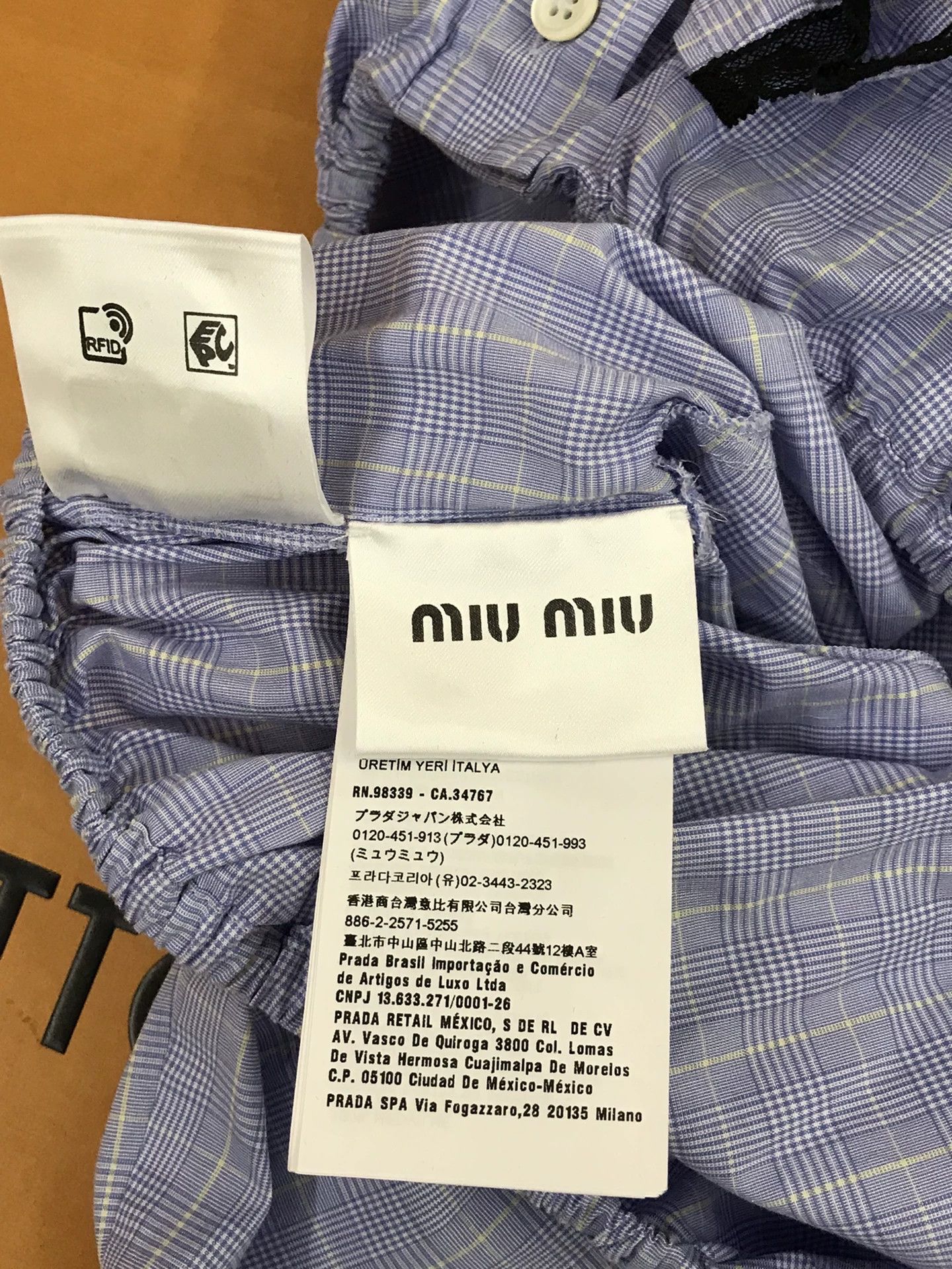 Miu Miu Miu Miu Bow Logo Shirt Top Size S / US 4 / IT 40 - 5 Thumbnail