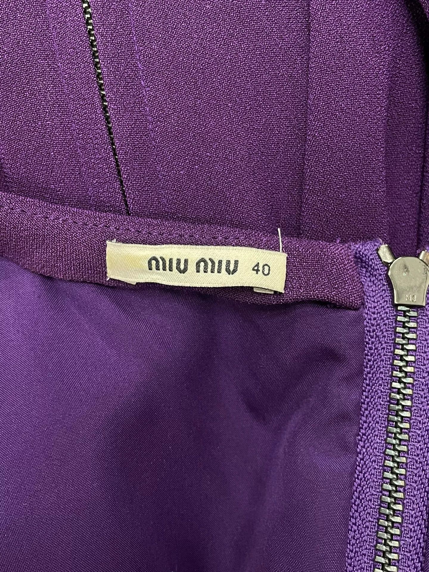 Miu Miu Miu Miu Purple Sleeveless Dress Size S / US 4 / IT 40 - 3 Thumbnail
