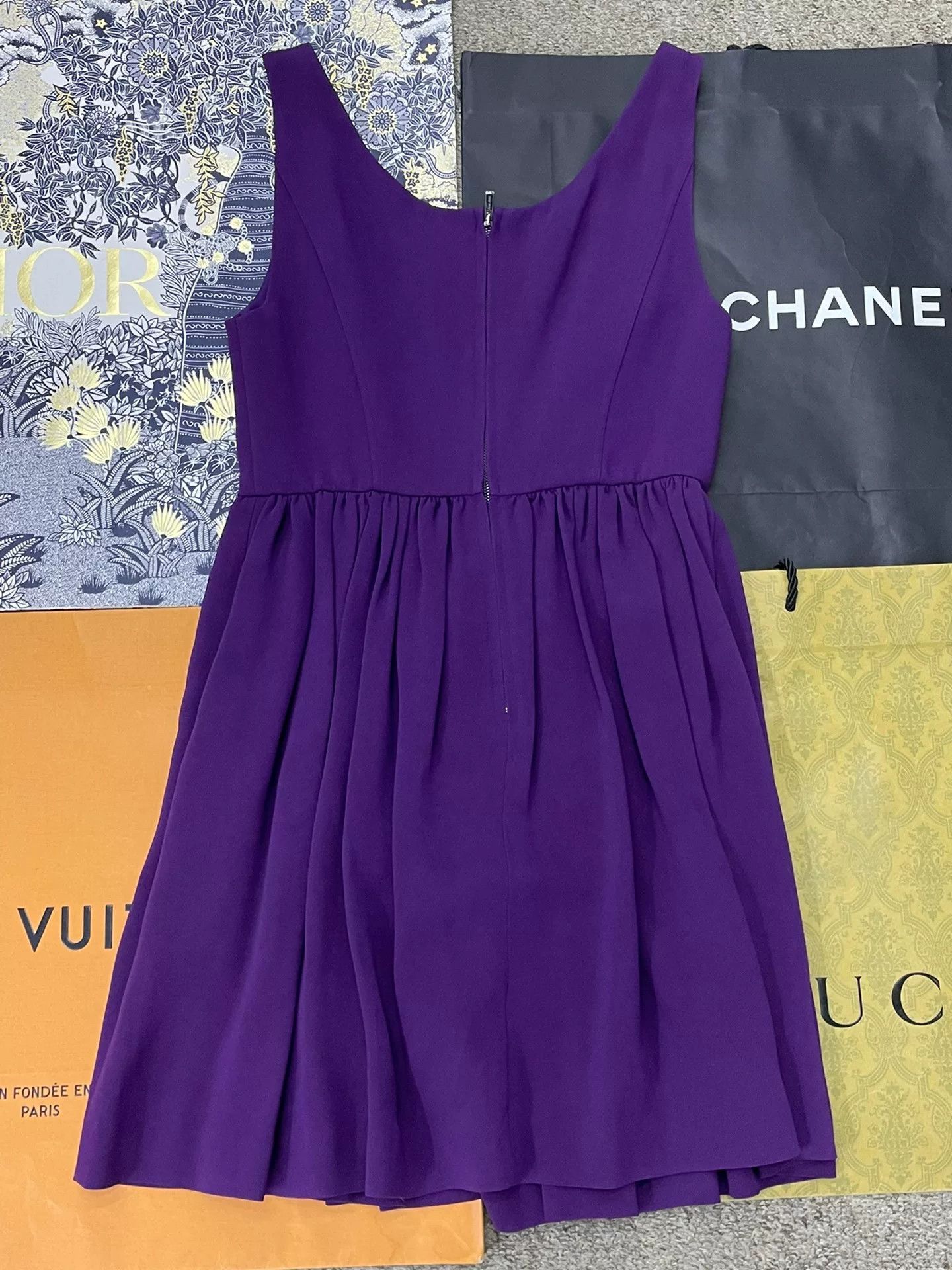 Miu Miu Miu Miu Purple Sleeveless Dress Size S / US 4 / IT 40 - 2 Thumbnail