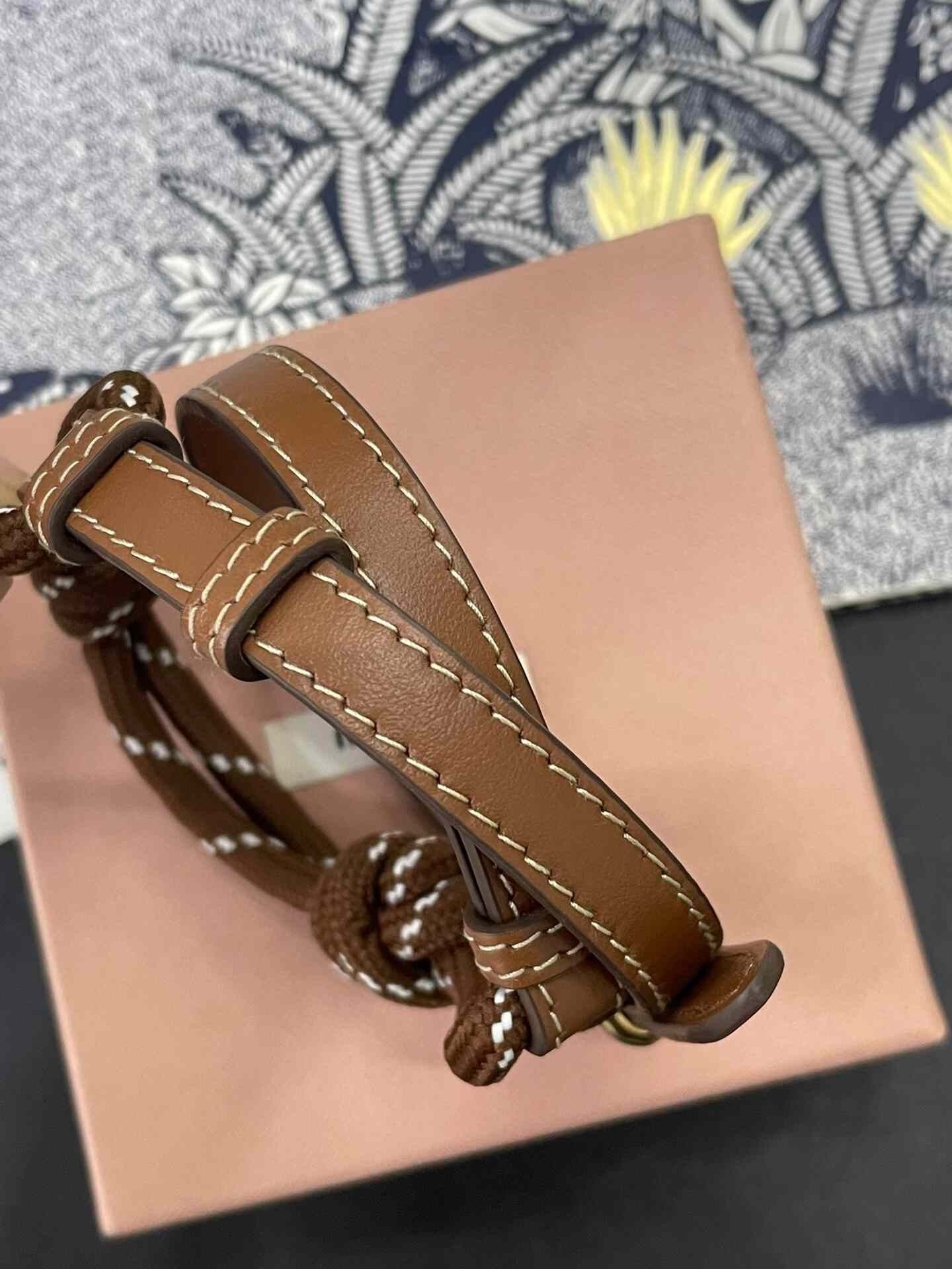 Miu Miu Miu Miu Brown Leather Hand Rope/Chain Size ONE SIZE - 4 Thumbnail