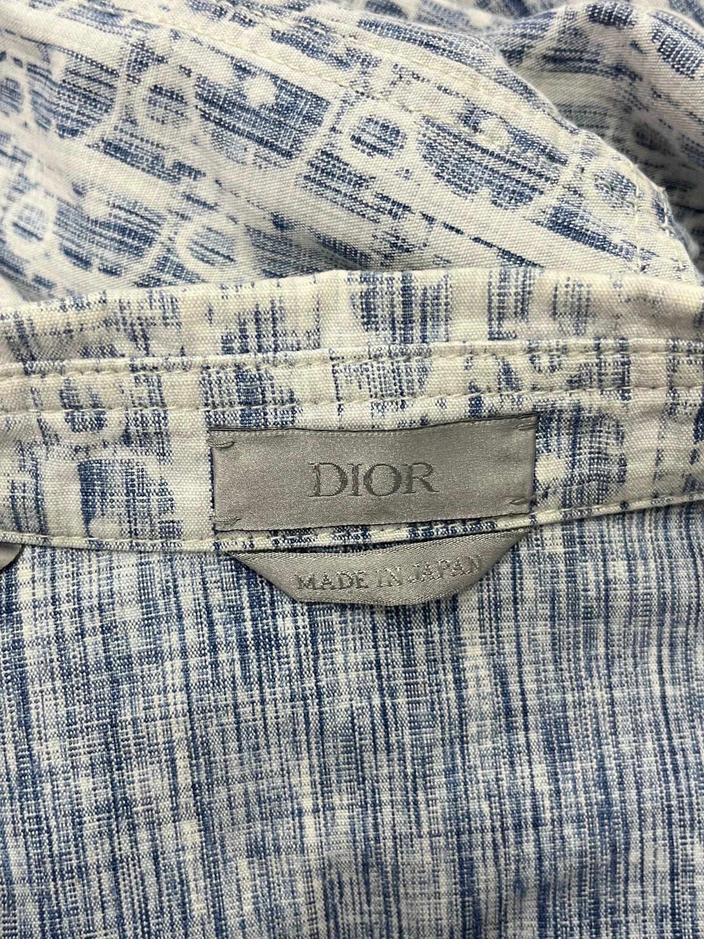 Dior Dior Blue Monogram Shirt Jacket Size US XXS / EU 40 - 4 Thumbnail