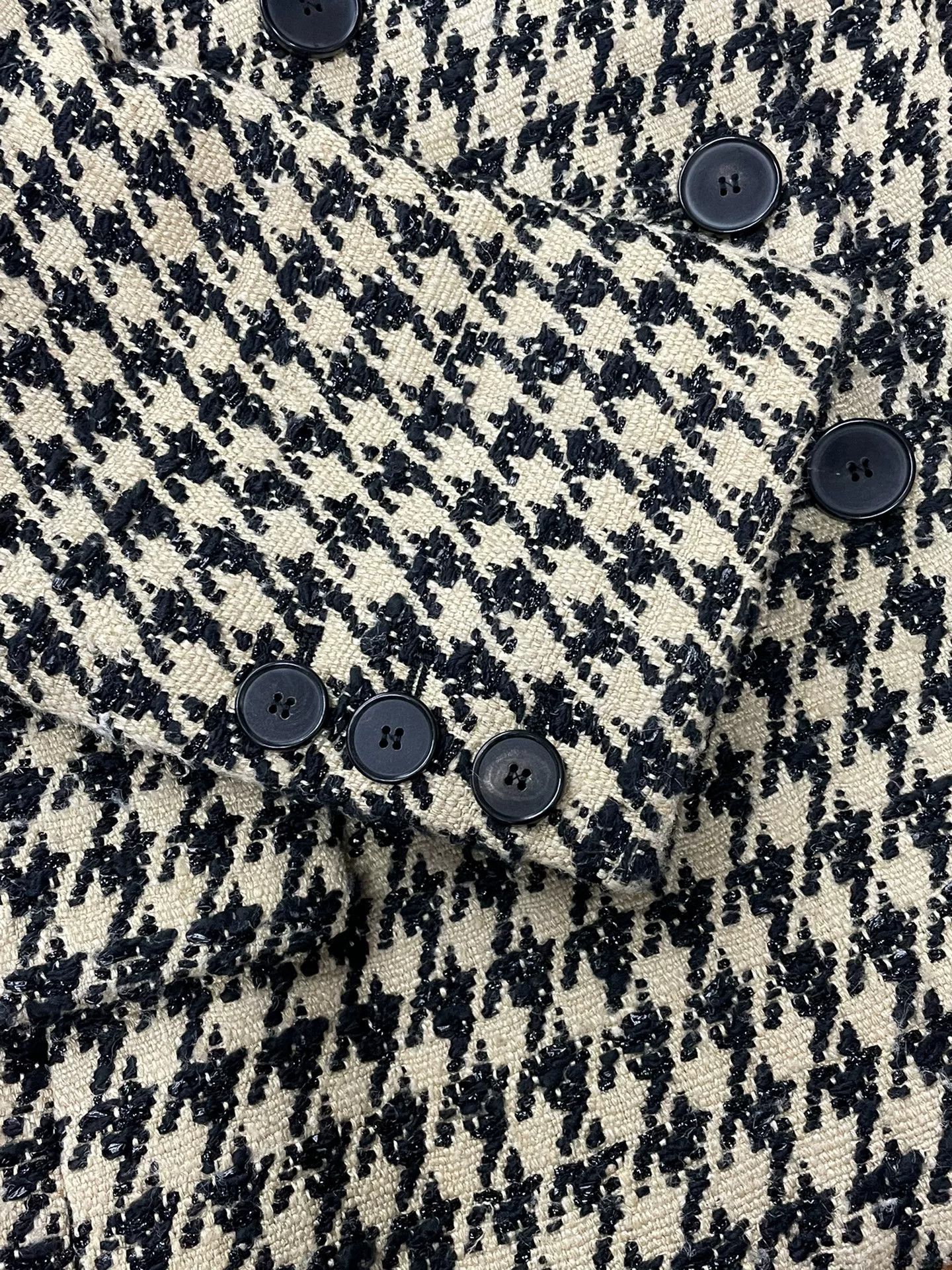 Dior Dior Color-Block Houndstooth Collared Blazer Size S / US 4 / IT 40 - 2 Thumbnail