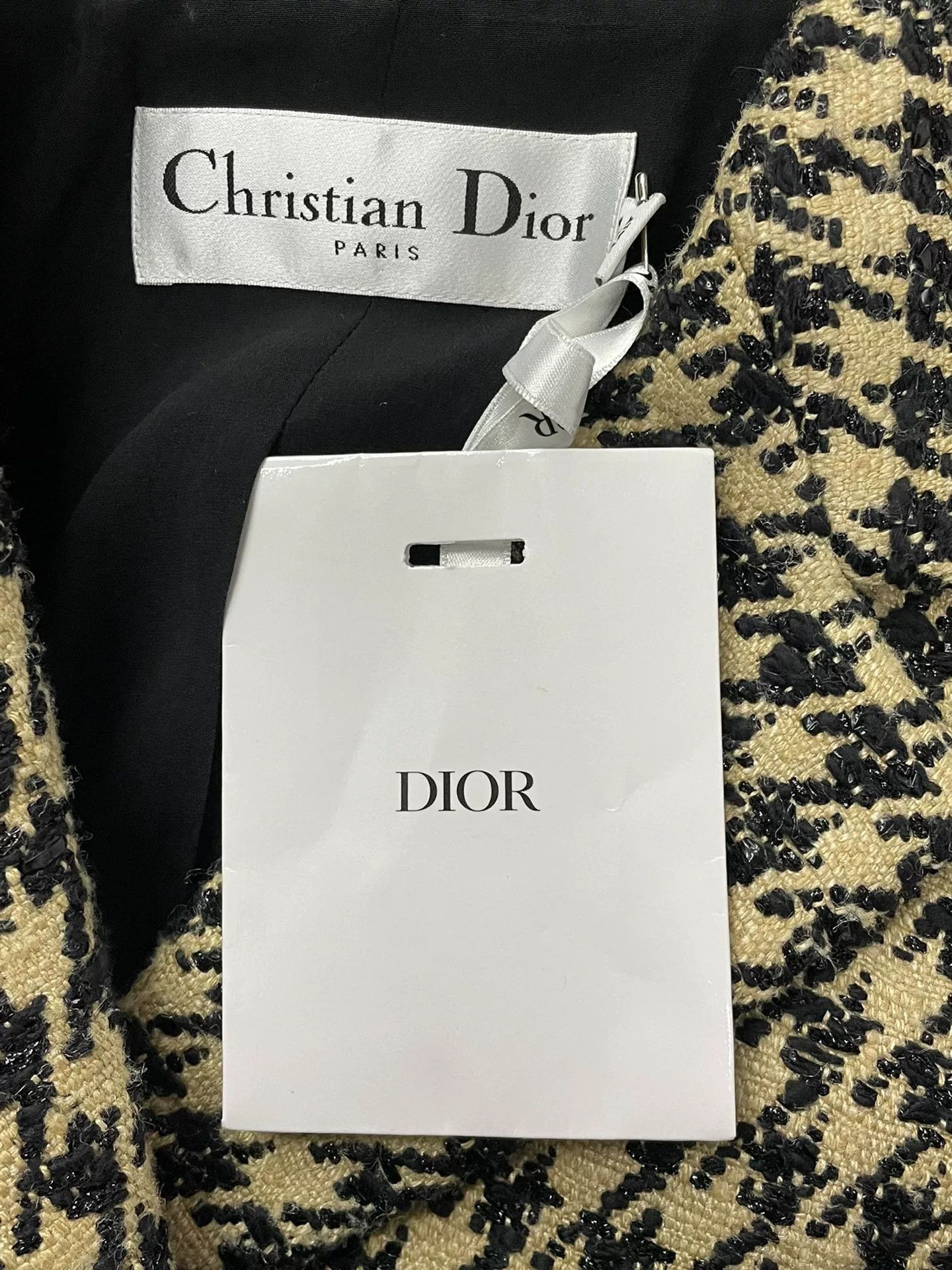 Dior Dior Color-Block Houndstooth Collared Blazer Size S / US 4 / IT 40 - 4 Thumbnail