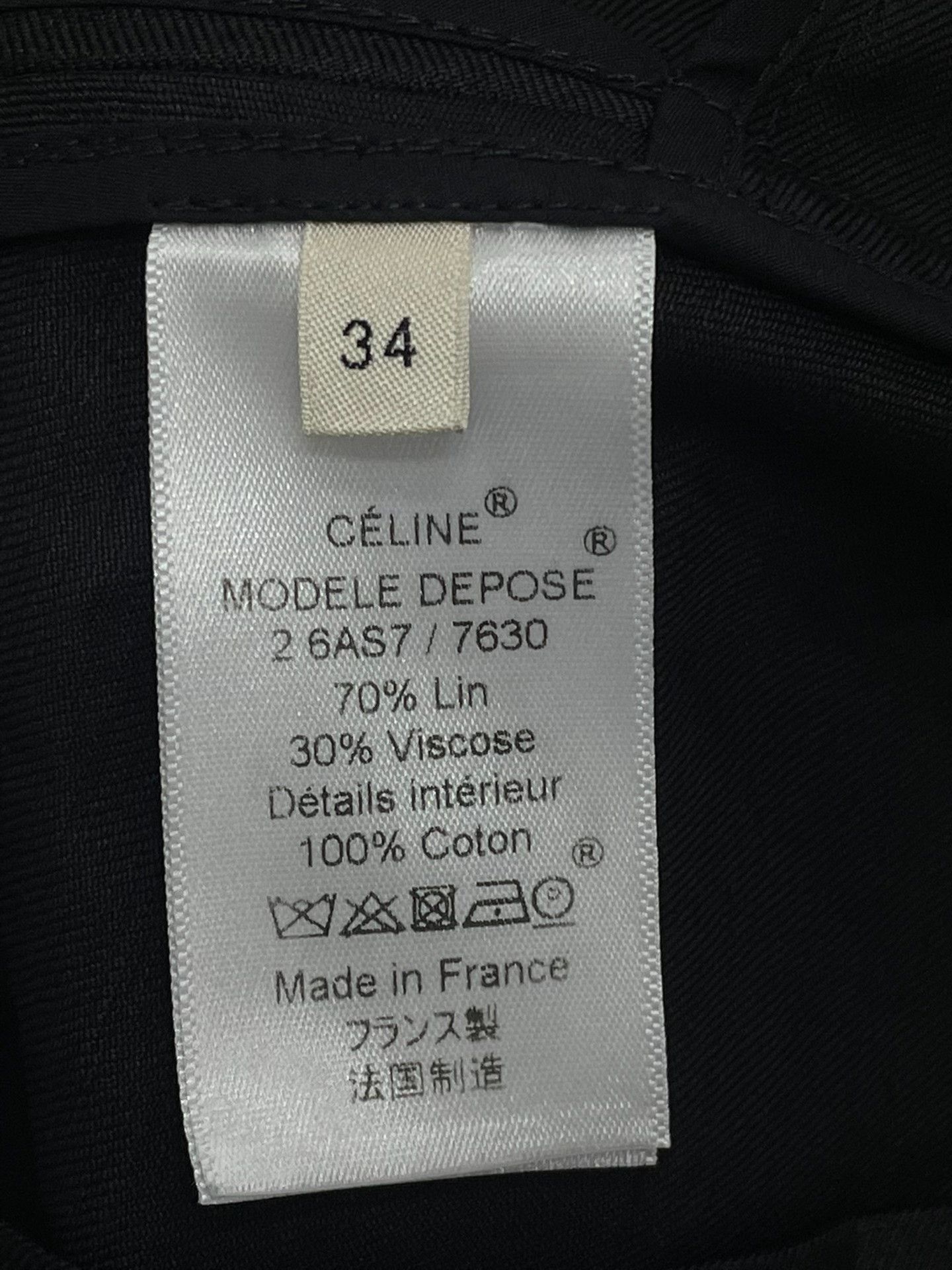 Celine Old Celine Black Zipper Waist Dress Size XXS / US 00 / IT 34 - 5 Thumbnail
