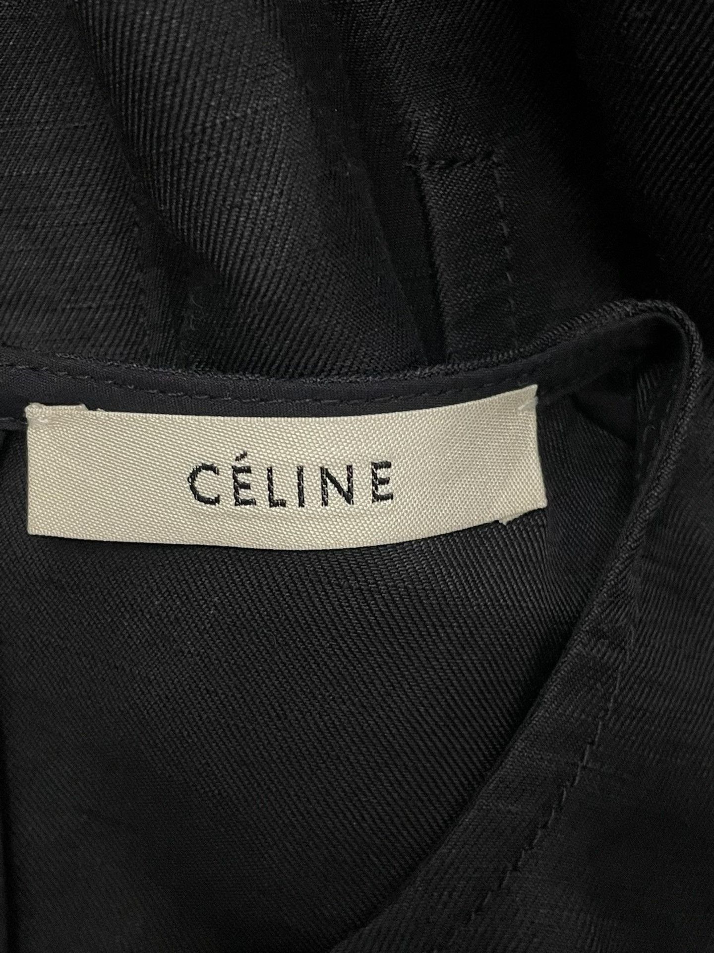 Celine Old Celine Black Zipper Waist Dress Size XXS / US 00 / IT 34 - 4 Thumbnail