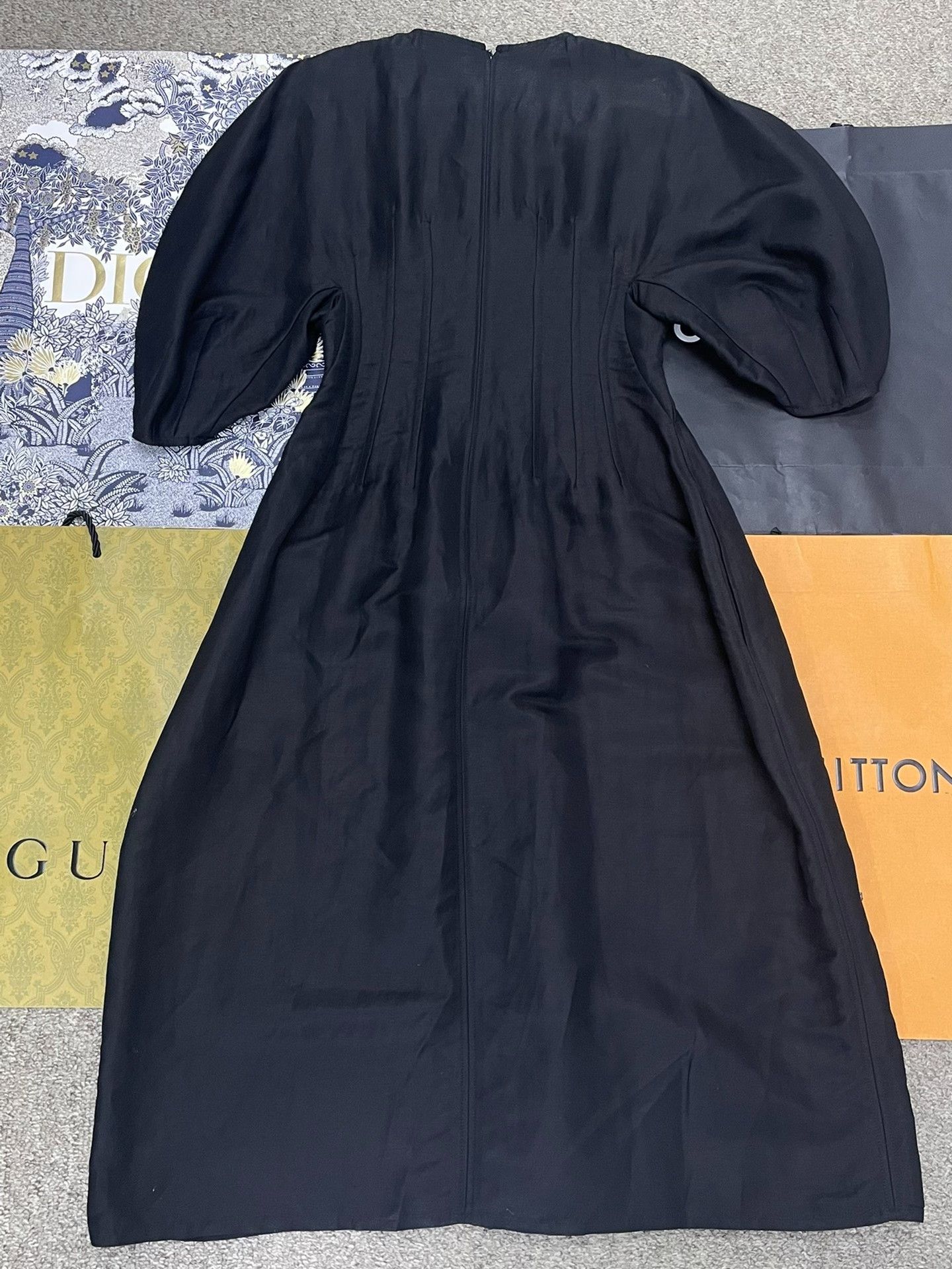 Celine Old Celine Black Zipper Waist Dress Size XXS / US 00 / IT 34 - 3 Thumbnail