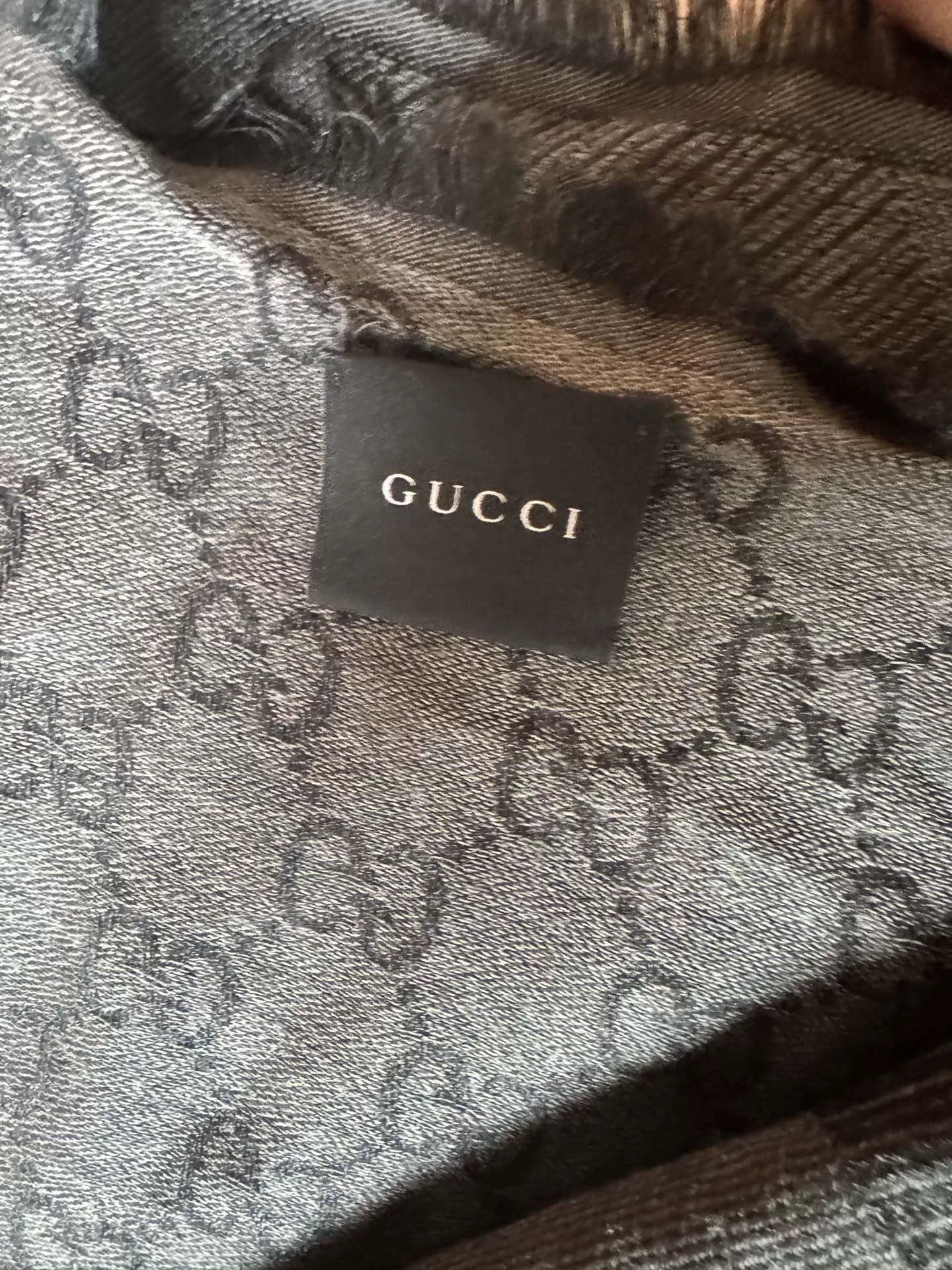 Gucci Gucci Gray Cashmere Shawl 140x140cm Size ONE SIZE - 6 Thumbnail