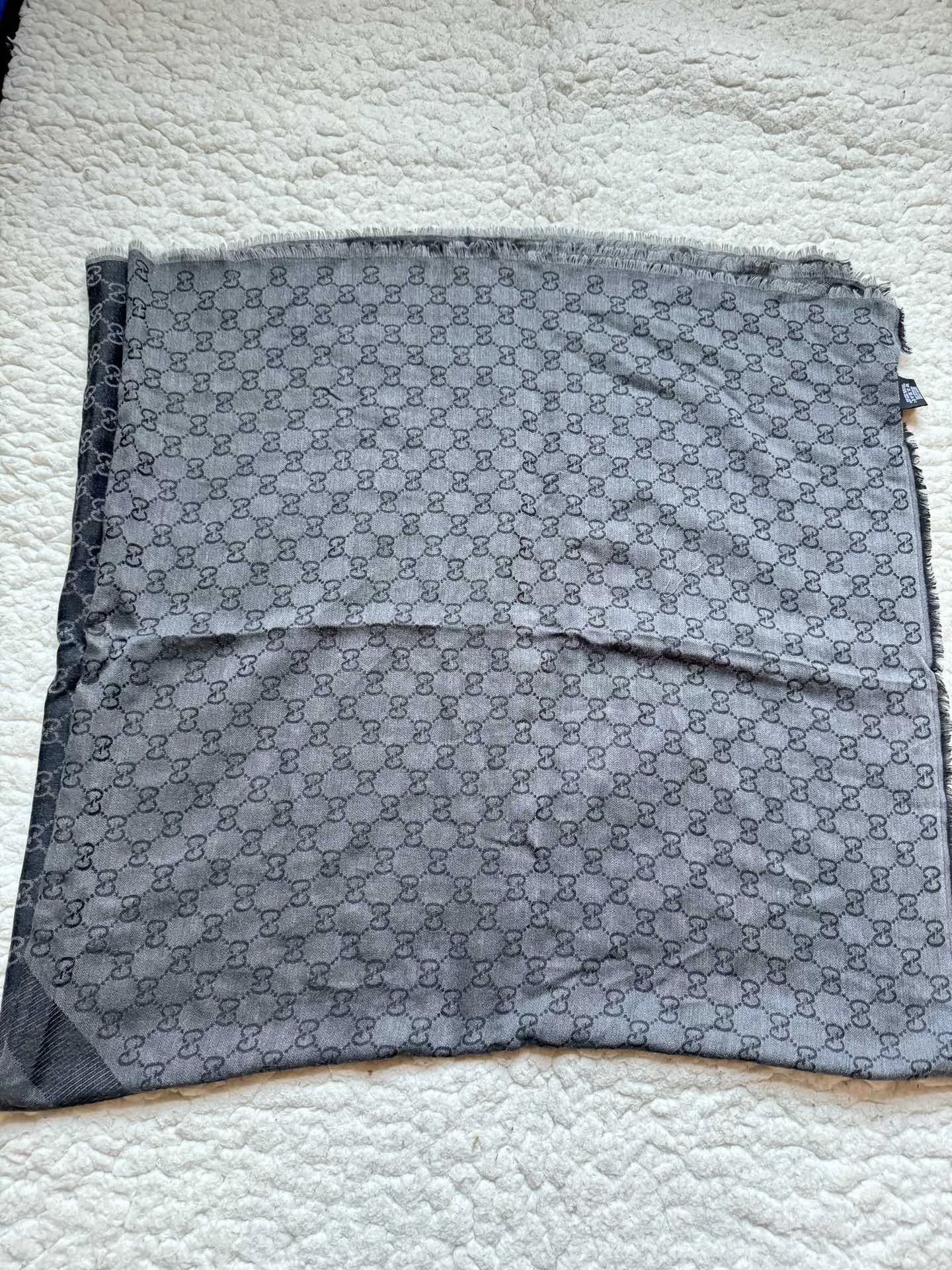 Gucci Gucci Gray Cashmere Shawl 140x140cm Size ONE SIZE - 5 Thumbnail