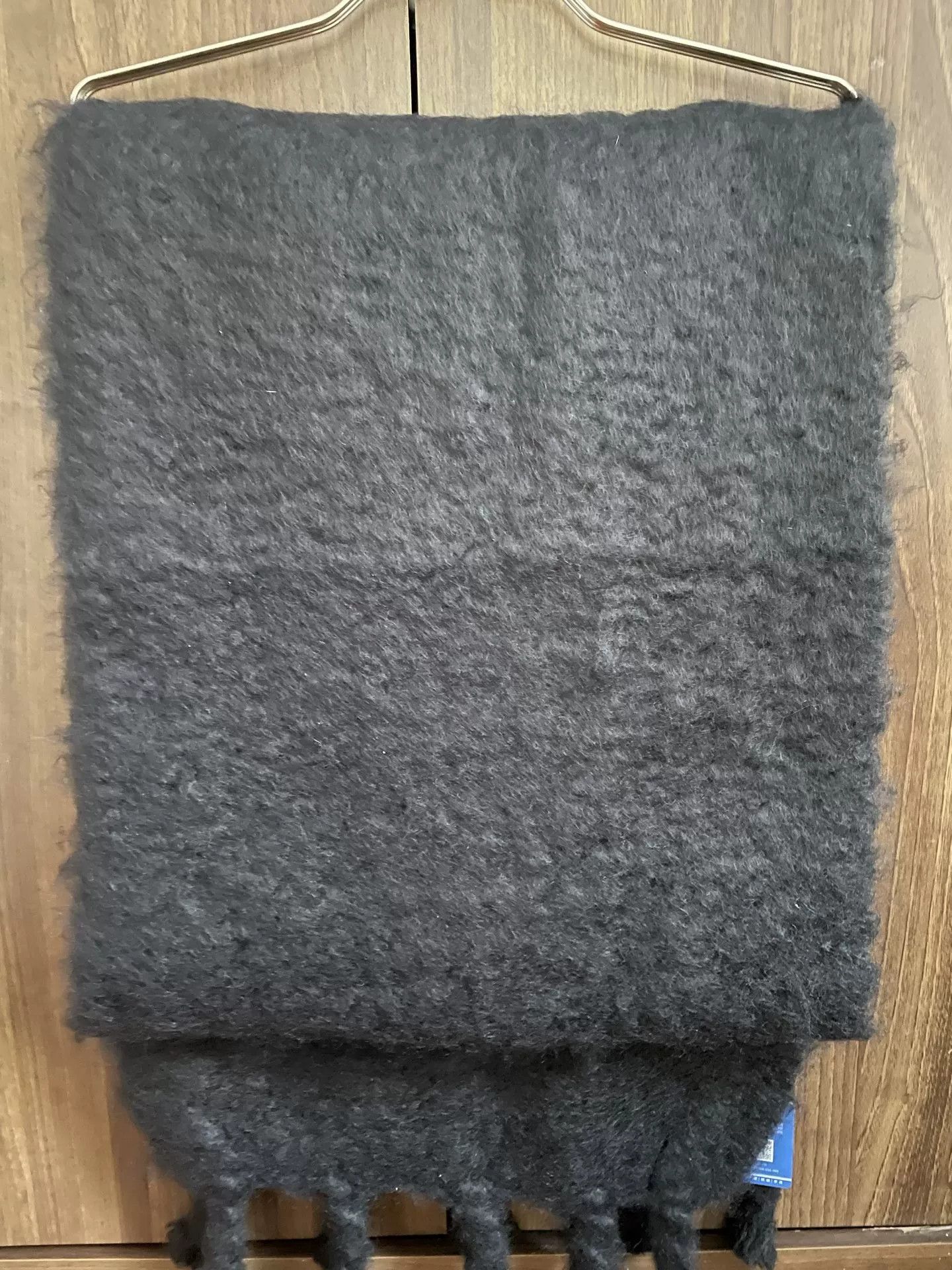 Loewe Loewe Black Thick Large Scarf 220x44cm Size ONE SIZE - 2 Thumbnail
