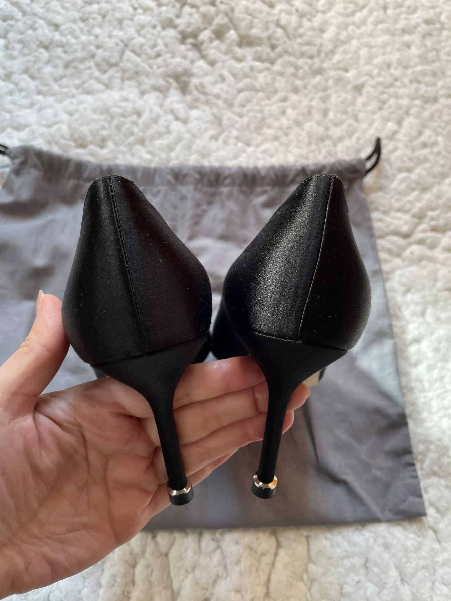 Manolo Blahnik Manolo Blannk Satin Diamond Buckle Heels Size US 5.5 / IT 35.5 - 4 Thumbnail