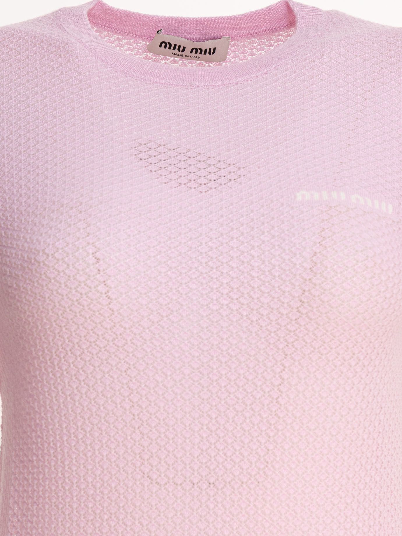 Miu Miu Miu Miu Crew-Neck Sweater With Logo tag size 42 Women - USA Duties Paid Size M / US 6-8 / IT 42-44 - 3 Thumbnail
