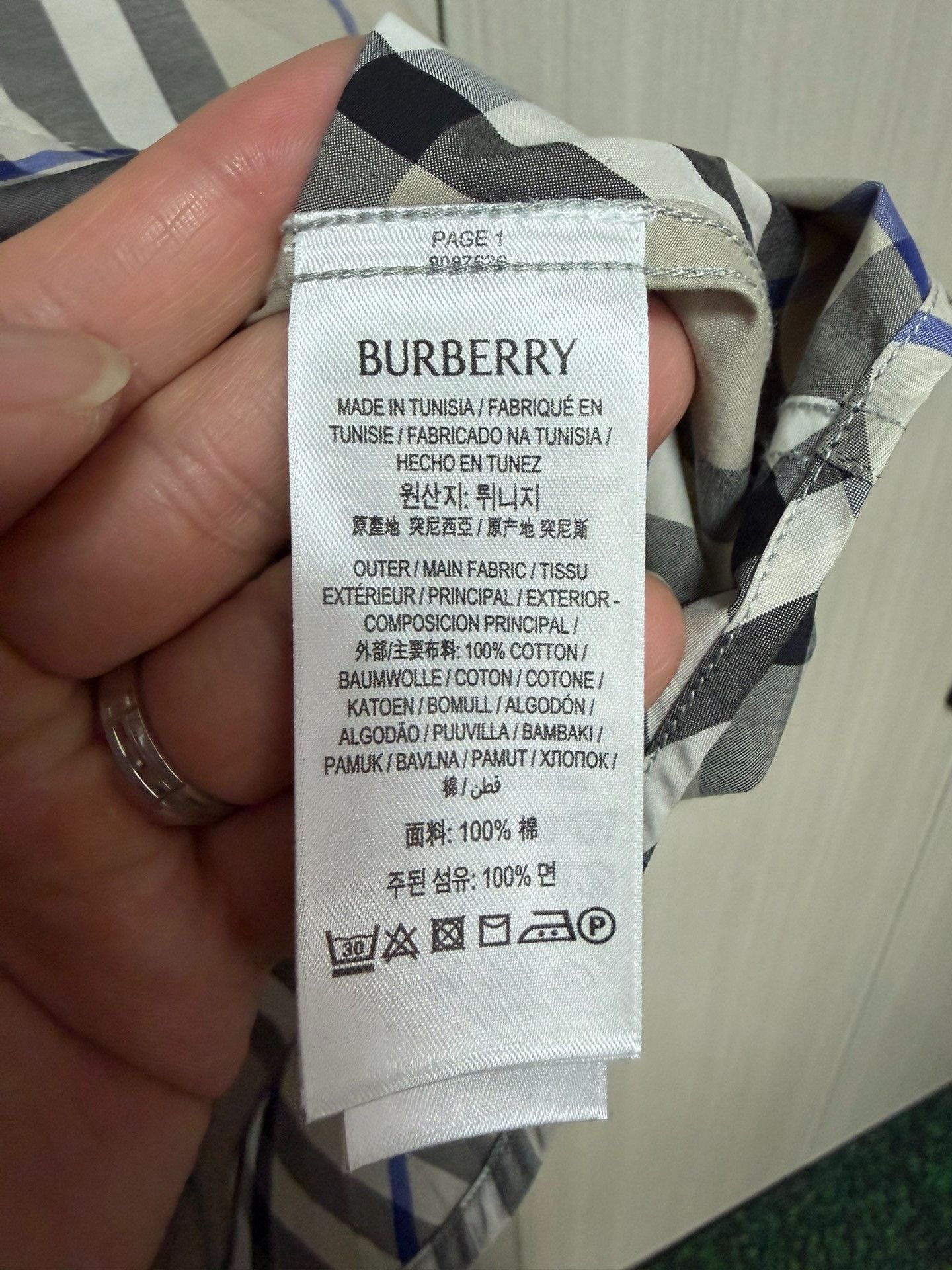 Burberry Burberry Plaid Blue Shirt M Men Size US M / EU 48-50 / 2 - 5 Thumbnail