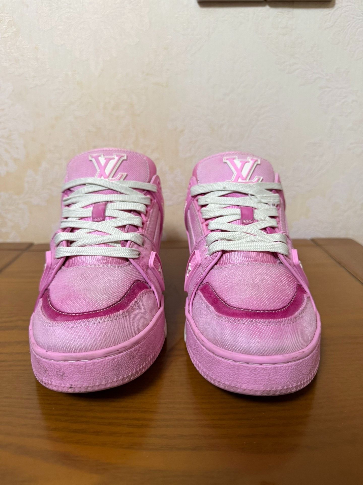 Louis Vuitton Louis Vuitton Training Denim Pink Lowtop Sneakers Women Size US 9.5 / IT 39.5 - 2 Thumbnail