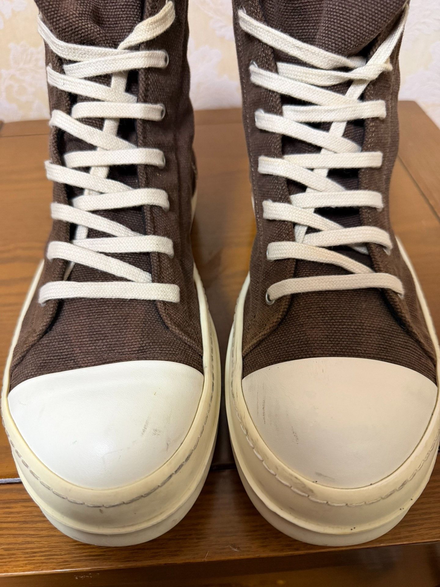 Rick Owens Rick Owens Canvas Brown Lowtop Sneakers 9 Men Size US 9 / EU 42 - 5 Thumbnail