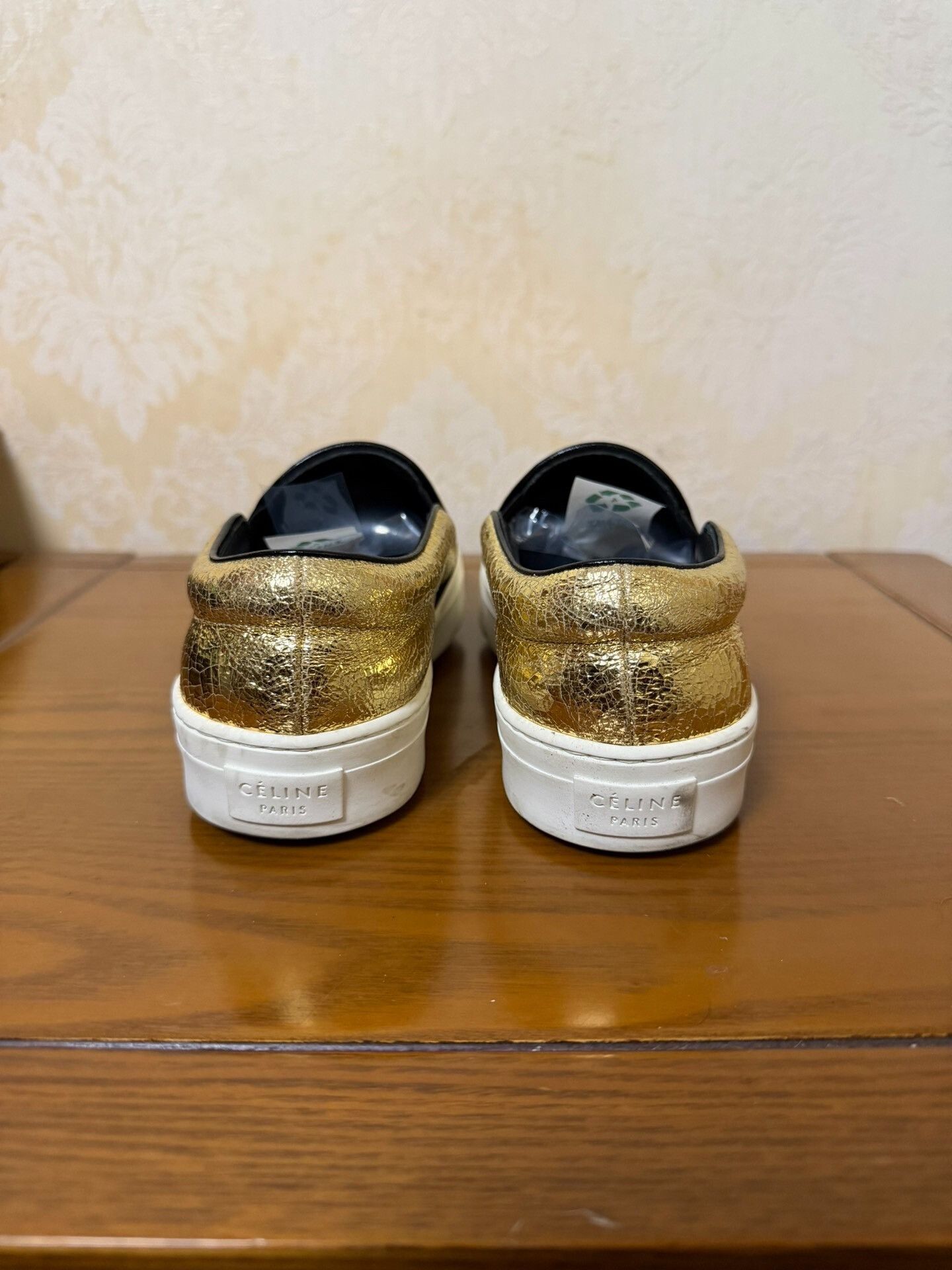 Celine Celine Gold Lowtop Sneakers 37 Women Size US 6.5 / IT 36.5 - 3 Thumbnail