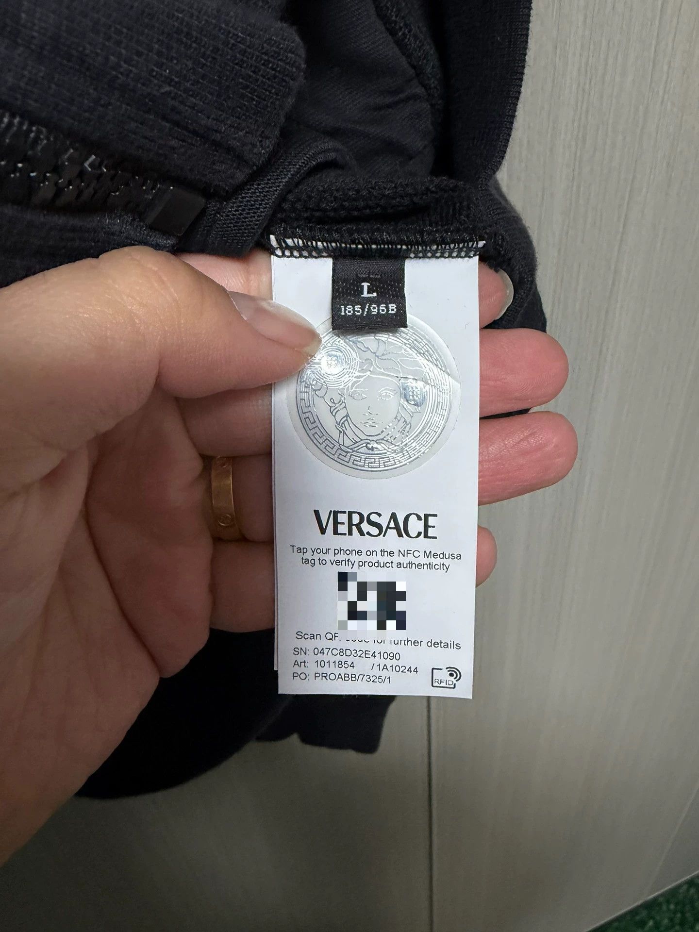 Versace Versace Cotton Black Hoodie l Men Size US L / EU 52-54 / 3 - 4 Thumbnail