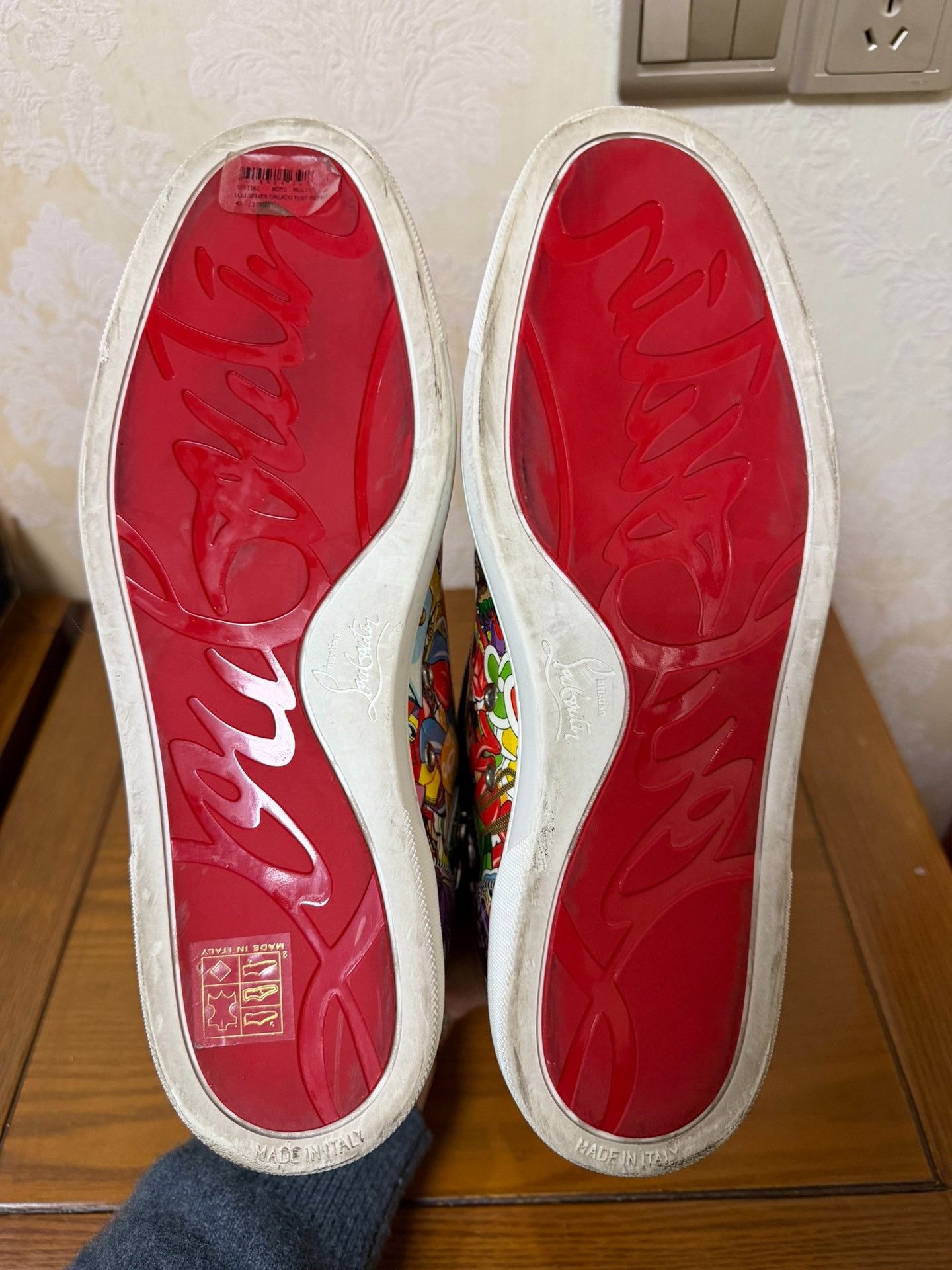 Christian Louboutin Christian Louboutin Casual Graphic Multi Hitop Sneakers Men Size US 10 / EU 43 - 4 Thumbnail