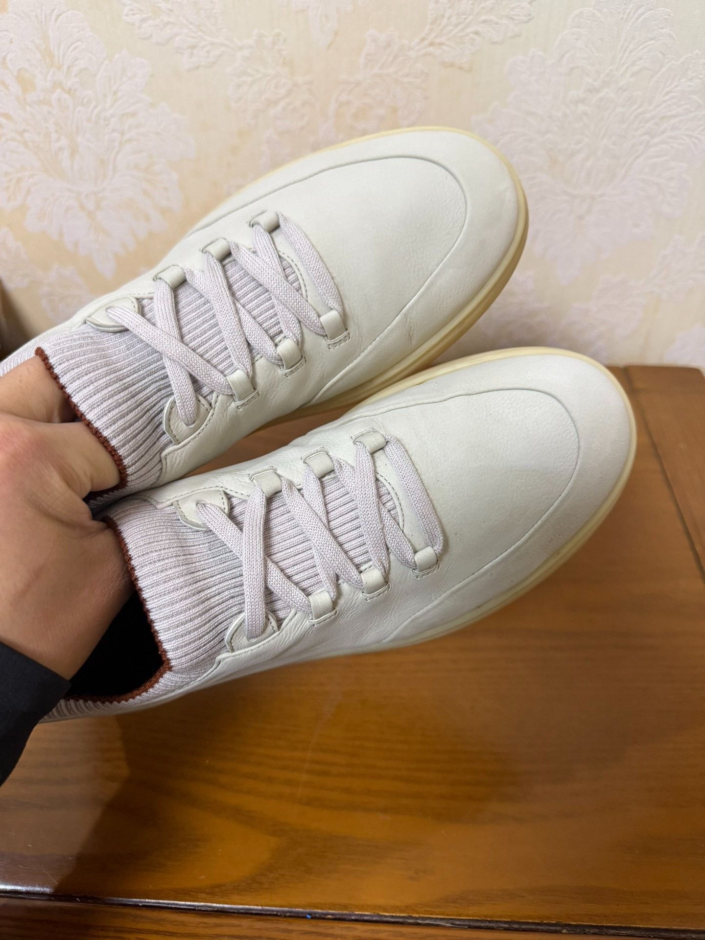Loro Piana Loro Piana Leather White Lowtop Sneakers 7 Men Size US 7 / EU 40 - 4 Thumbnail