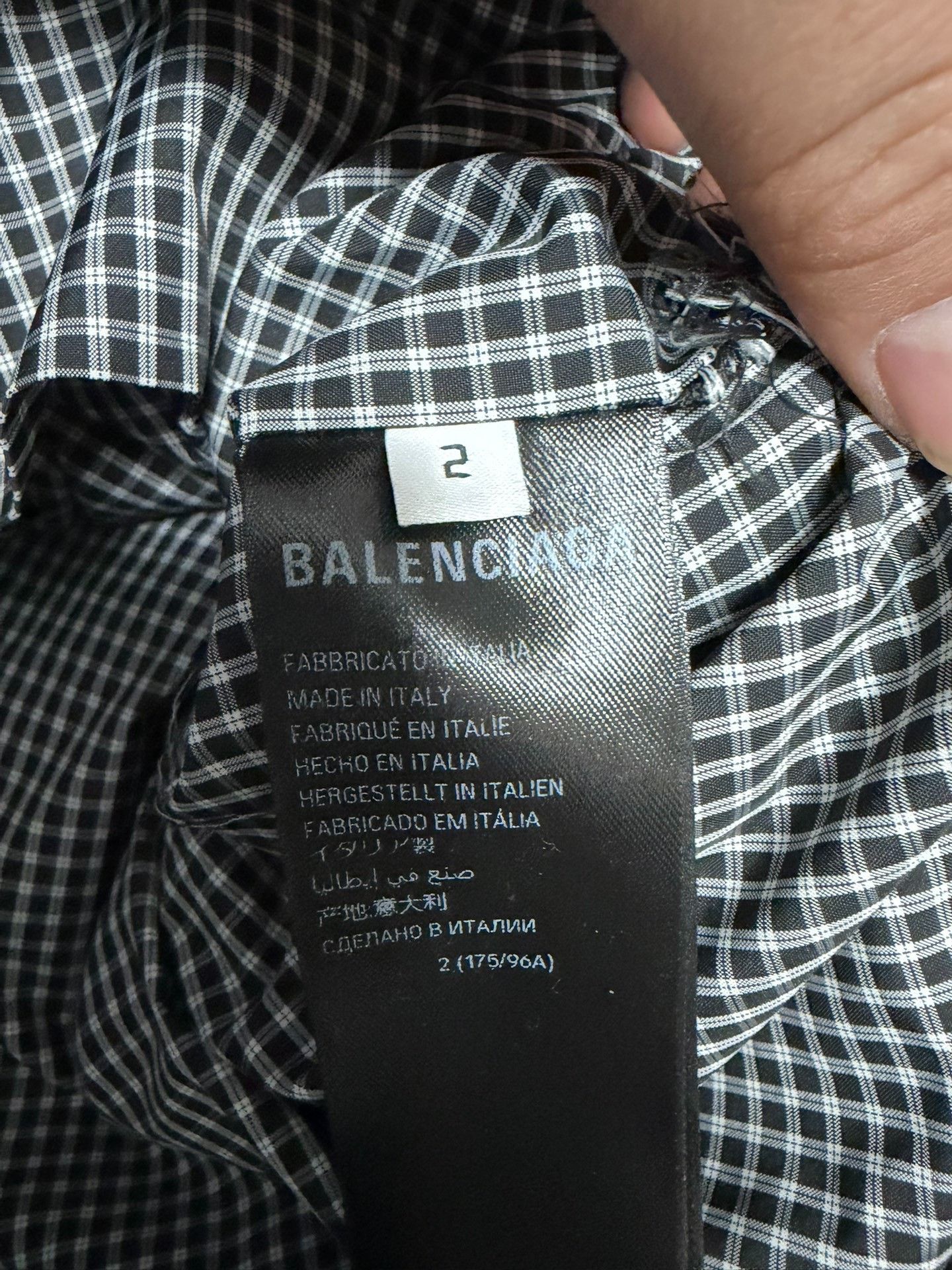 Balenciaga Balenciaga Plaid Cotton Black Heavy Coat m Men Size US M / EU 48-50 / 2 - 4 Thumbnail