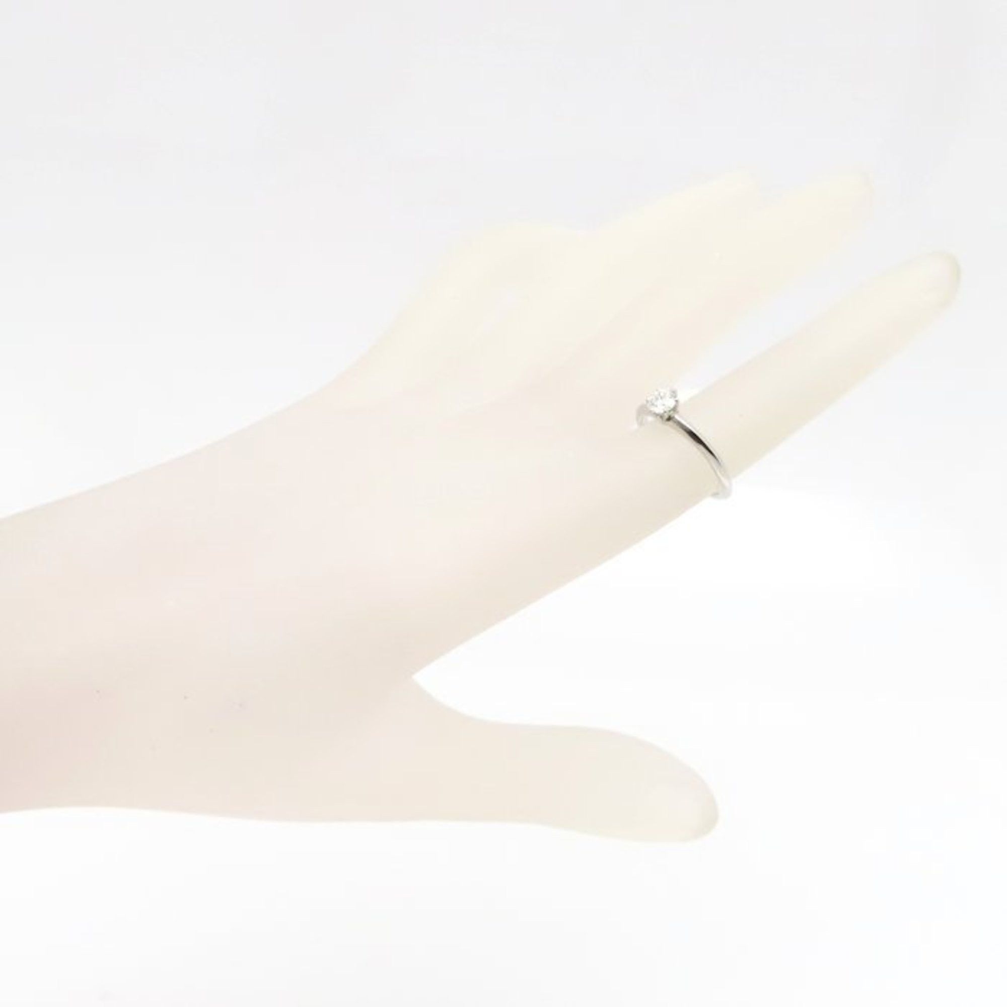 Tiffany & Co. TIFFANY&Co. Tiffany Solitaire Ring, Single Diamond 0.33ct H.VVS2, Pt950, Women's, Item No. 295295 Size ONE SIZE - 3 Thumbnail