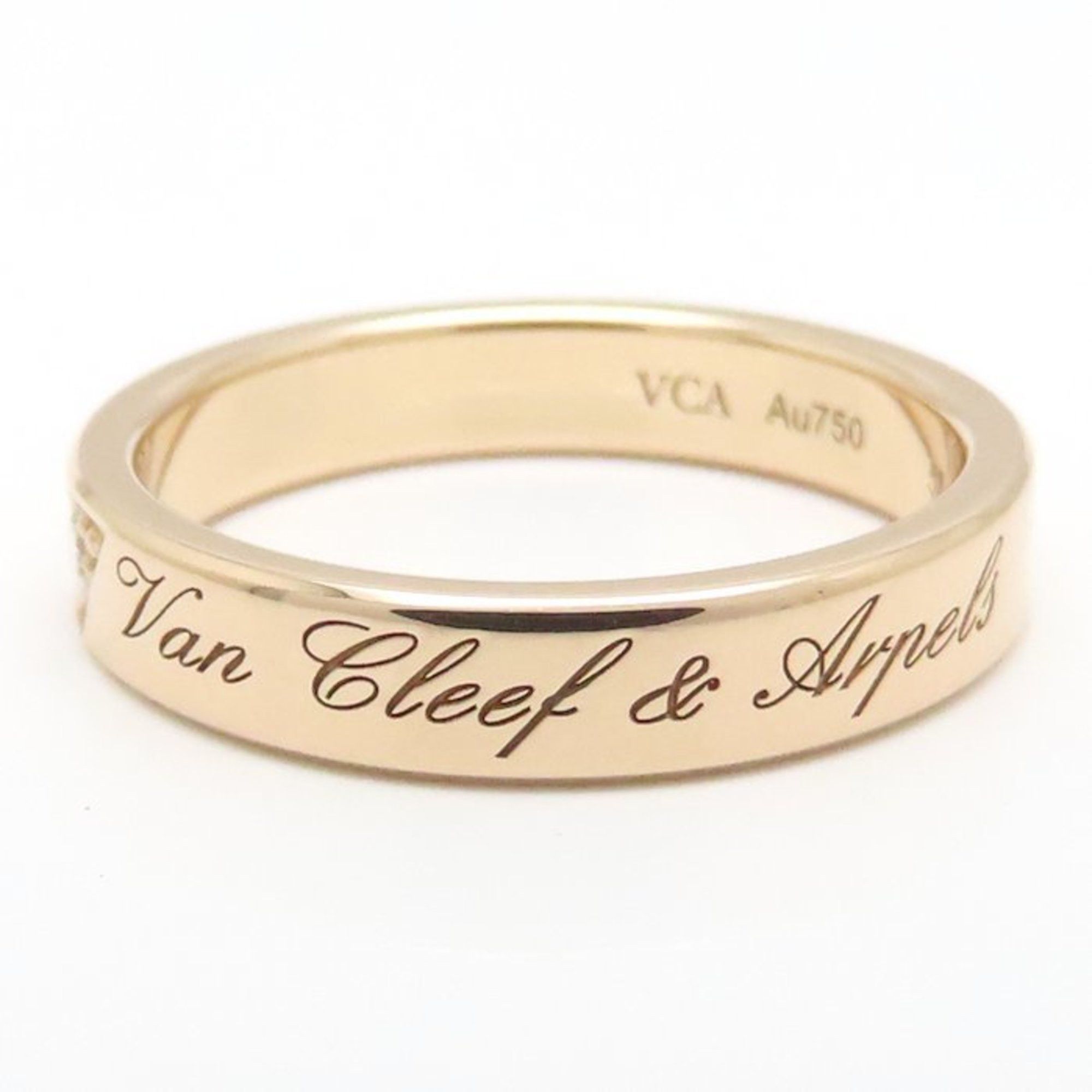 Van Cleef & Arpels Van Cleef & Arpels Toujours Signature Etoile Wedding Ring, Diamond, Size #56, 18K Rose Gold, Women's, VCARP7RE00 295287 Size ONE SIZE - 9 Thumbnail