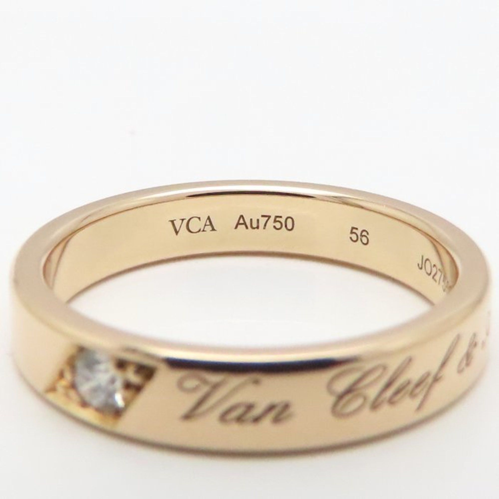 Van Cleef & Arpels Van Cleef & Arpels Toujours Signature Etoile Wedding Ring, Diamond, Size #56, 18K Rose Gold, Women's, VCARP7RE00 295287 Size ONE SIZE - 10 Thumbnail