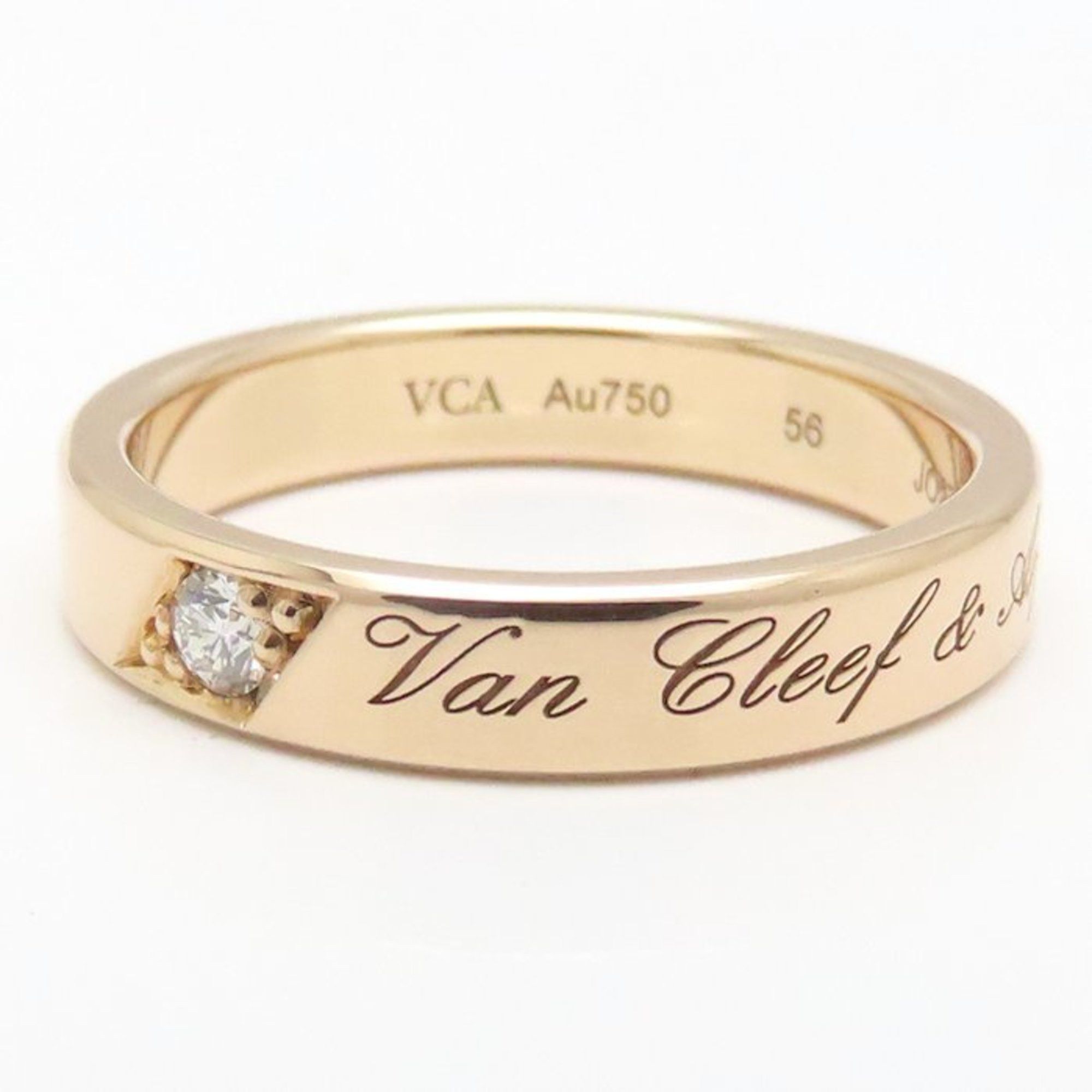 Van Cleef & Arpels Van Cleef & Arpels Toujours Signature Etoile Wedding Ring, Diamond, Size #56, 18K Rose Gold, Women's, VCARP7RE00 295287 Size ONE SIZE - 8 Thumbnail