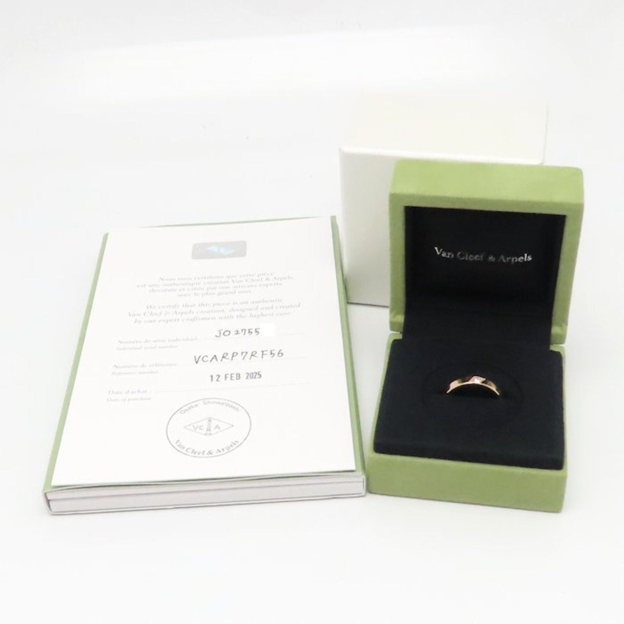 Van Cleef & Arpels Van Cleef & Arpels Toujours Signature Etoile Wedding Ring, Diamond, Size #56, 18K Rose Gold, Women's, VCARP7RE00 295287 Size ONE SIZE - 6 Thumbnail