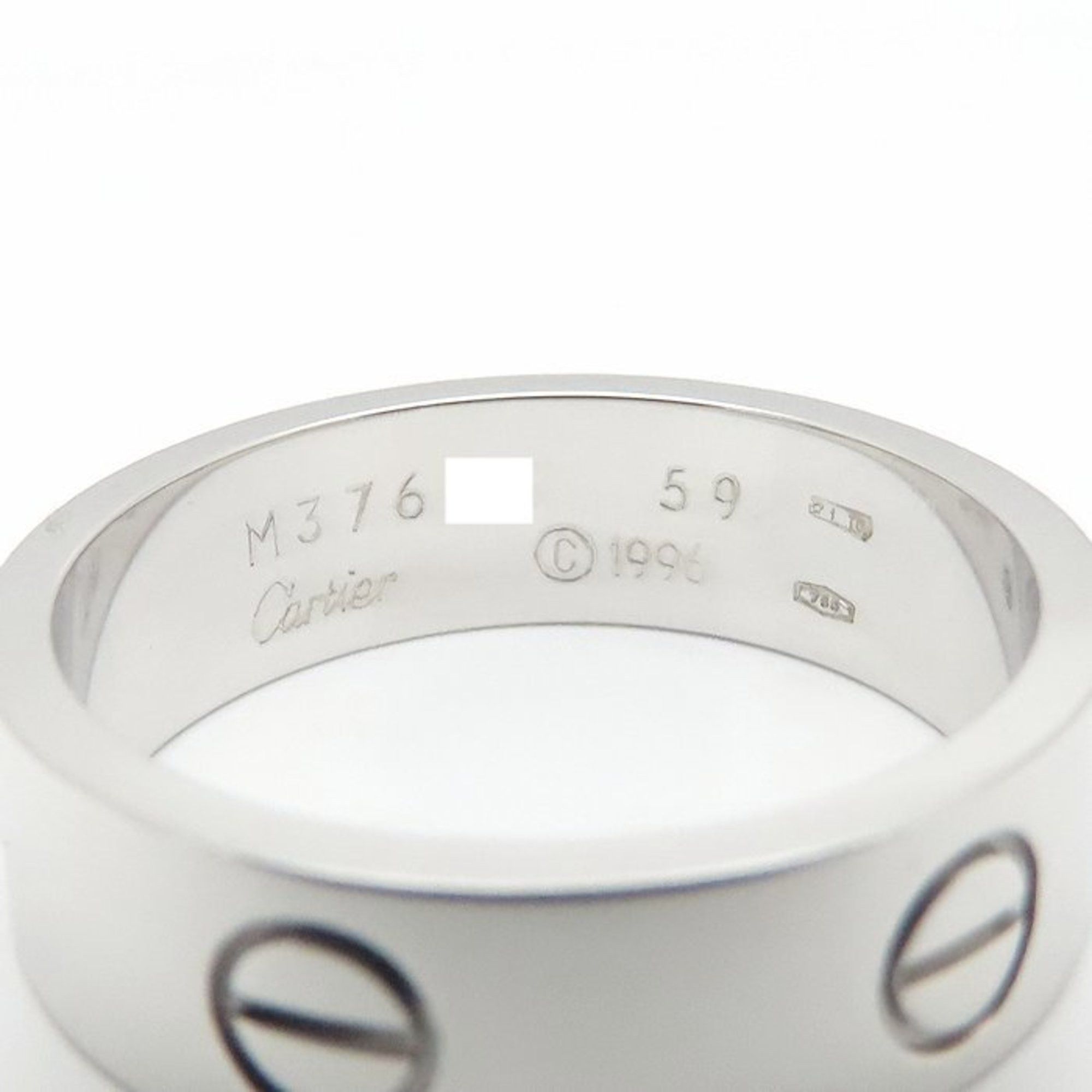 Cartier CARTIER Love Ring, size #59, 18K White Gold, Men's, B4084700 295230 Size ONE SIZE - 8 Thumbnail
