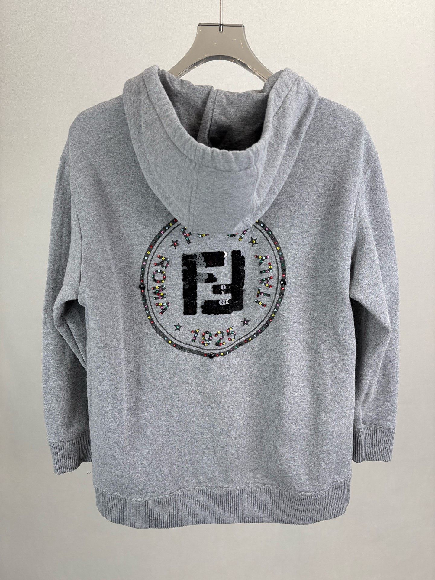 Fendi FENDI Sequin Gray Hooded Zip Jacket Size XS / US 0-2 / IT 36-38 - 2 Thumbnail