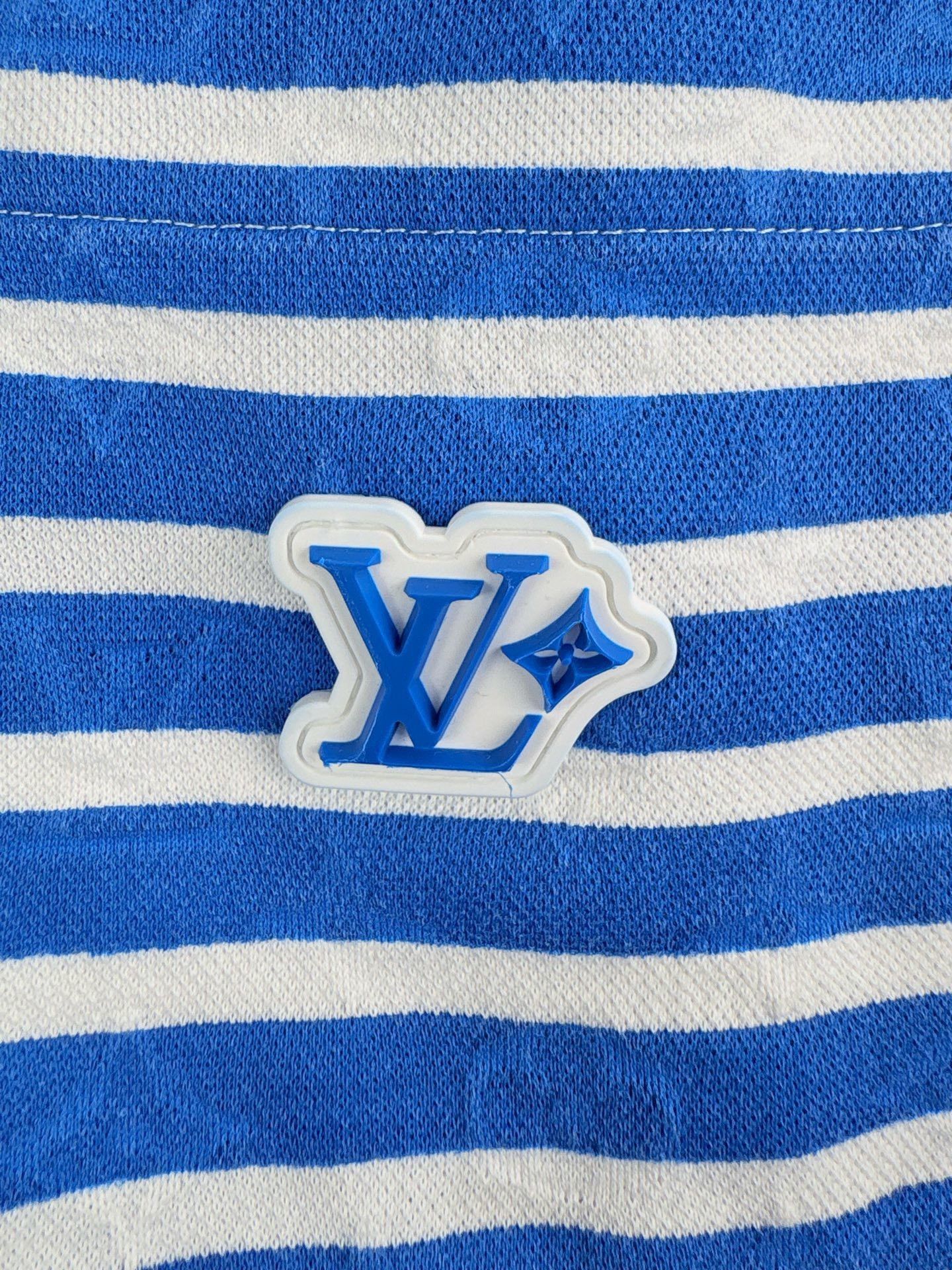Louis Vuitton Louis Vuitton LV25 Striped Logo Polo Size US XL / EU 56 / 4 - 5 Thumbnail