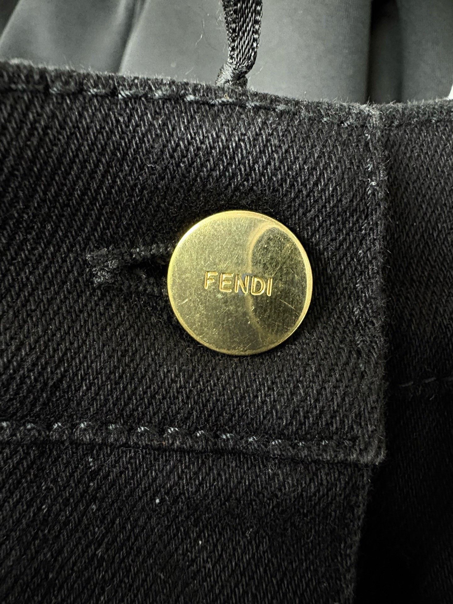 Fendi Fendi Gold Thread Back Leather Patch Jeans Size US 28 / EU 44 - 4 Thumbnail