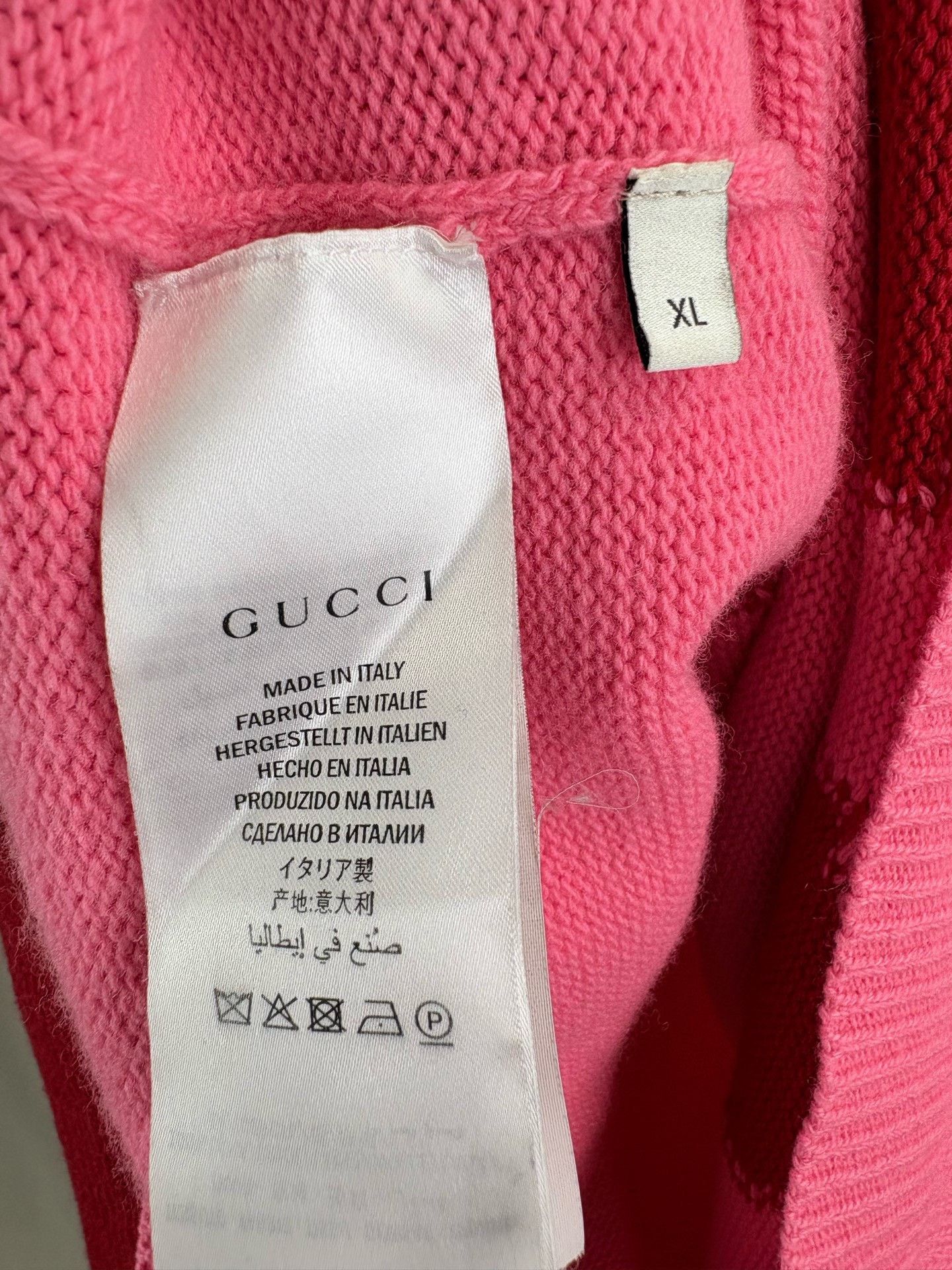 Gucci Gucci Pink Logo Wool Sweater Size XL / US 12-14 / IT 48-50 - 4 Thumbnail