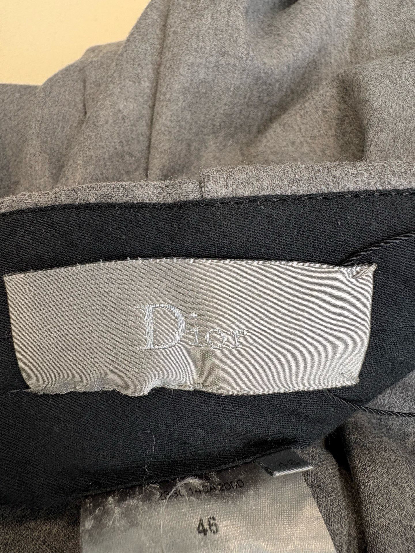 Dior DIOR Gray Wool Trousers Size US 30 / EU 46 - 3 Thumbnail